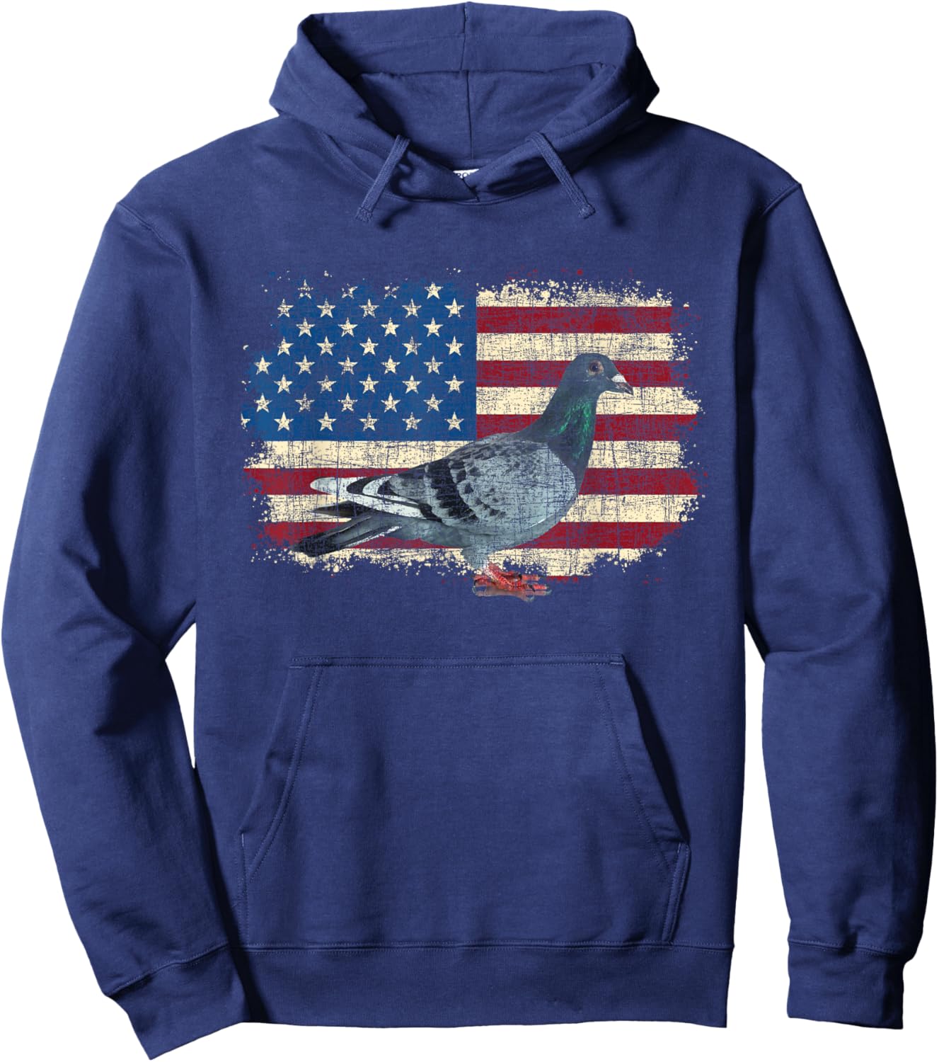 Patriotic Pigeon - 4th Of July Fourth Pigeon Breeder Racing Hoodie - Hoodie | Navy