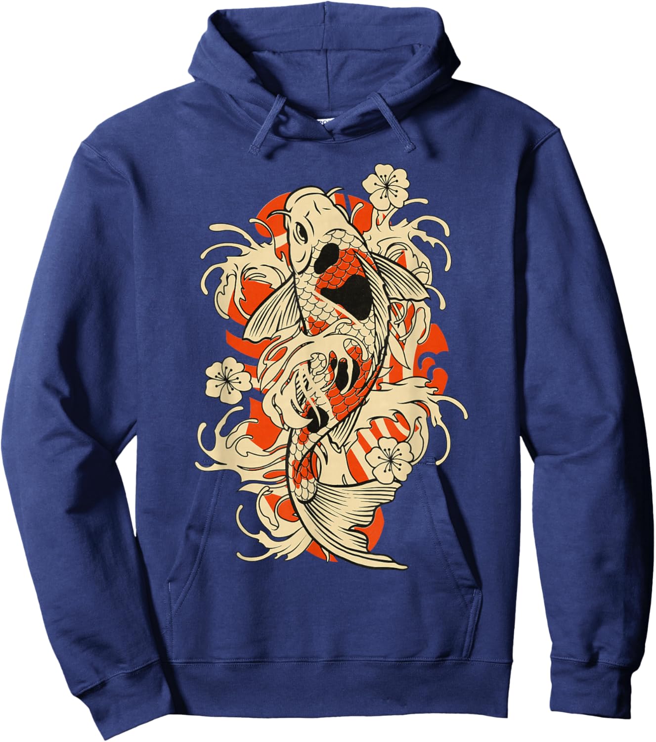 Vintage Japanese Koi Fish Japan Hoodie - Hoodie | Navy