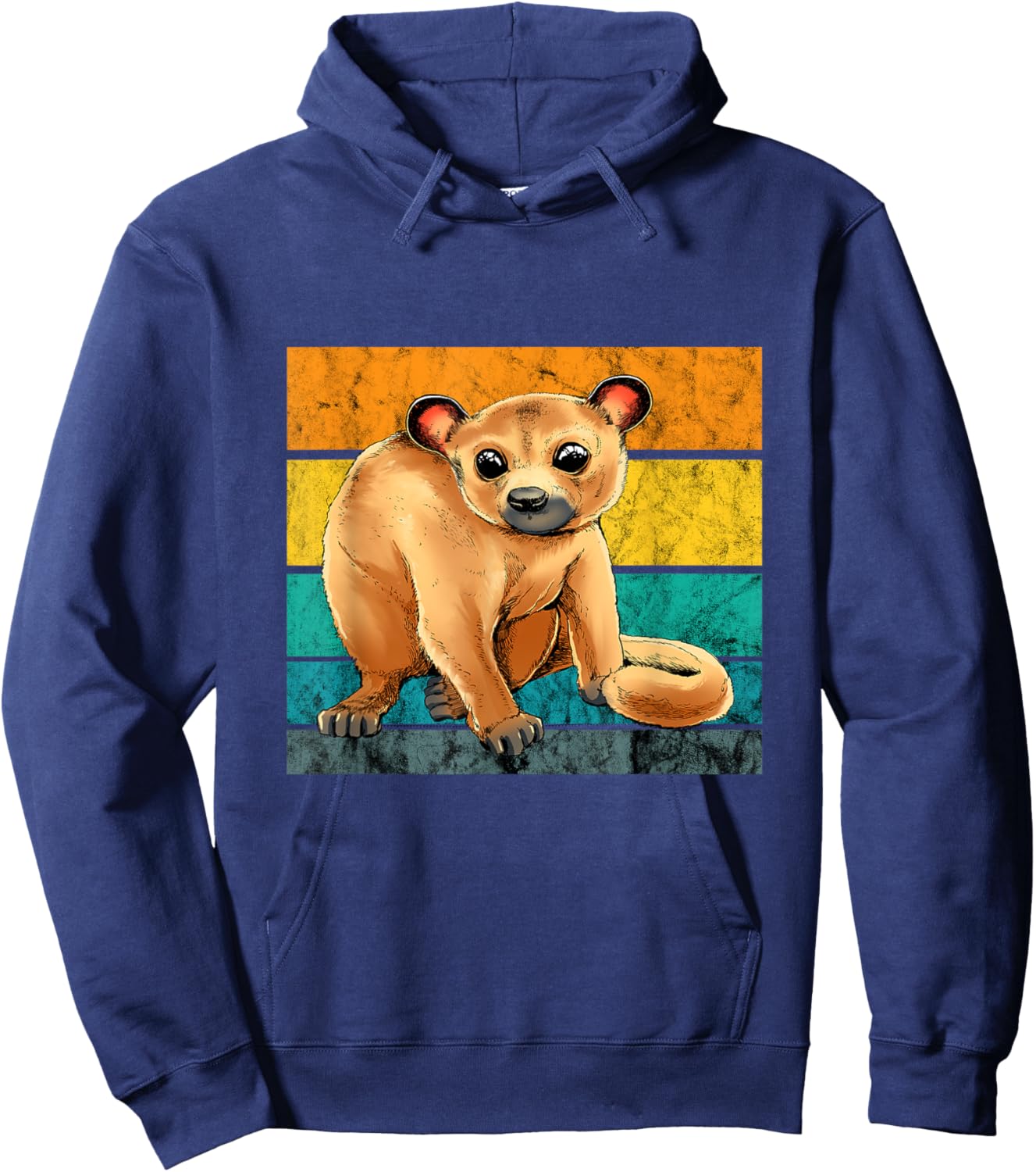 Kinkajou Retro Vintage Honey Bear Animal Kinkajou Lover Hoodie - Hoodie | Navy