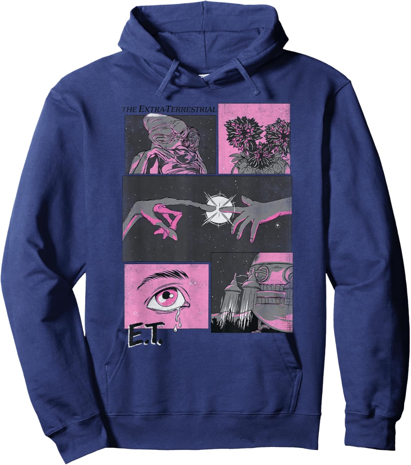 E.T. The Extra-Terrestrial Comic Strip Poster Hoodie - Hoodie | Navy