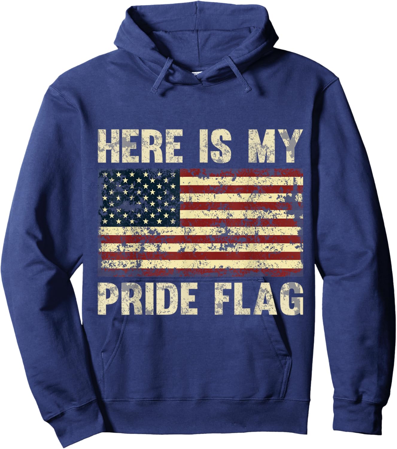 Here is My Pride Flag Hoodie - Hoodie | Navy