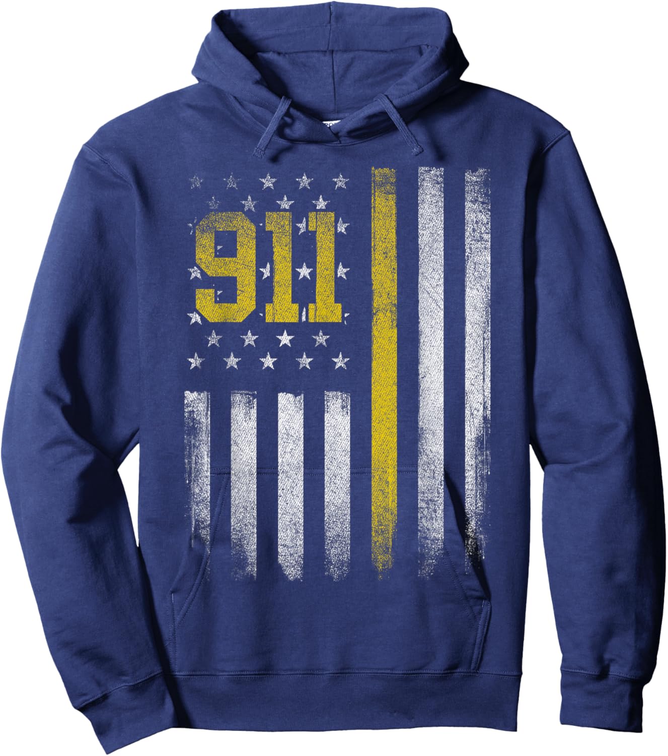 911 Dispatcher - Dispatch US Flag Police Emergency Responder Hoodie - Hoodie | Navy