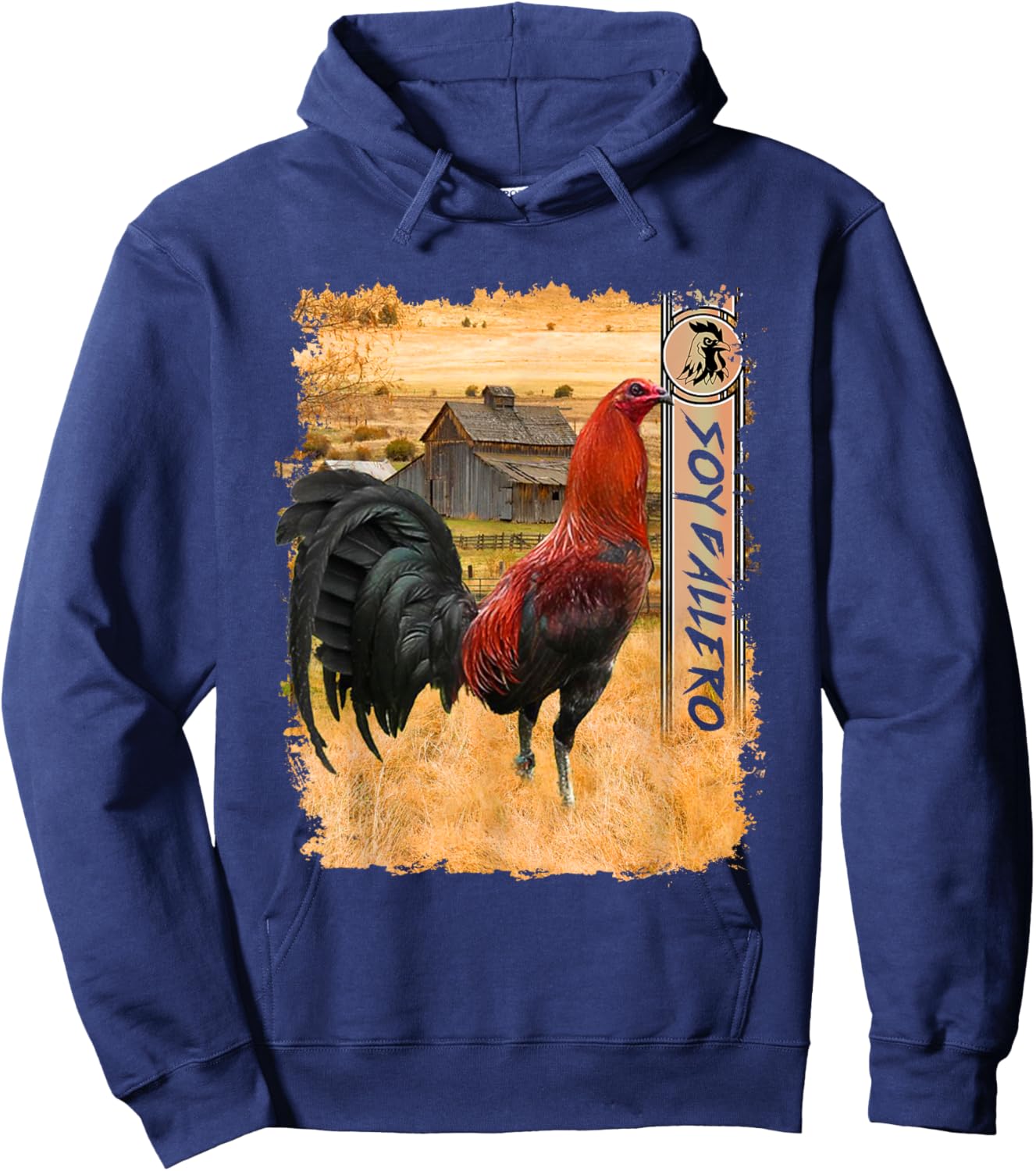 Soy Gallero Gamefowl Rooster Cockfighting Enthusiast Hoodie - Hoodie | Navy