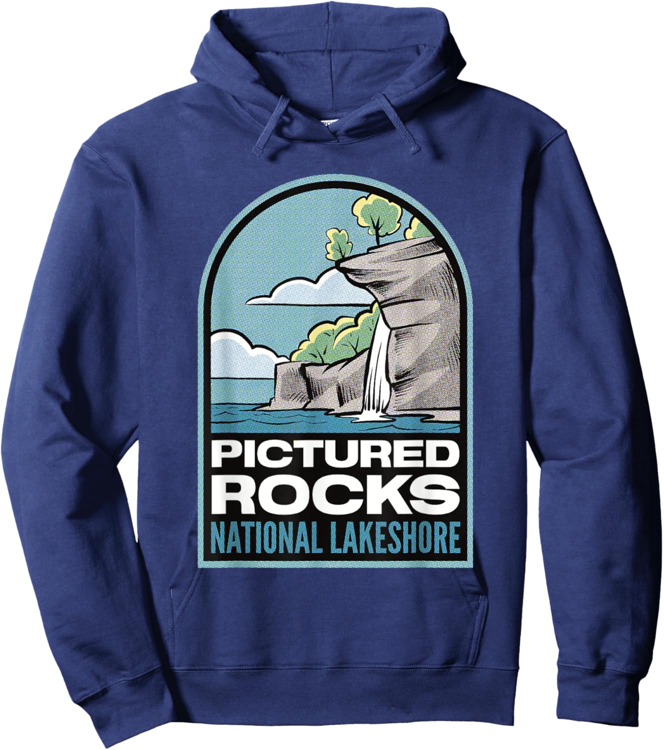 Pictured Rocks National Lakeshore Michigan Hoodie - Hoodie | Navy