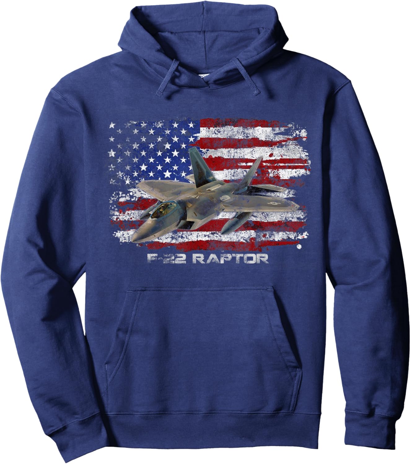 F-22 Raptor Fighter Jet Military Pilot Veteran Patriotic Women Men Hoodie - Hoodie | Navy
