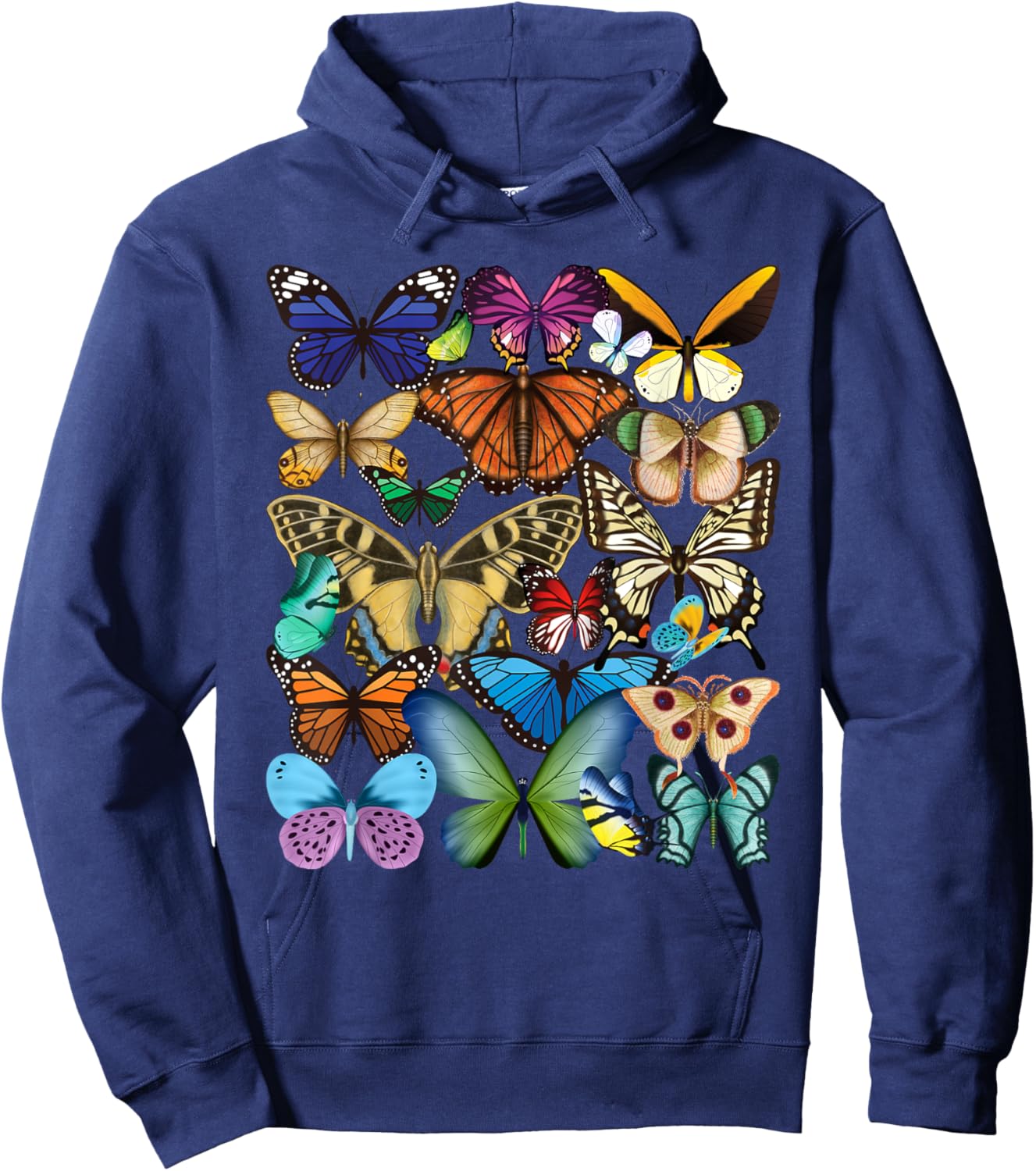 Butterfly Collection - Monarch Butterfly Lover Butterflies Hoodie - Hoodie | Navy