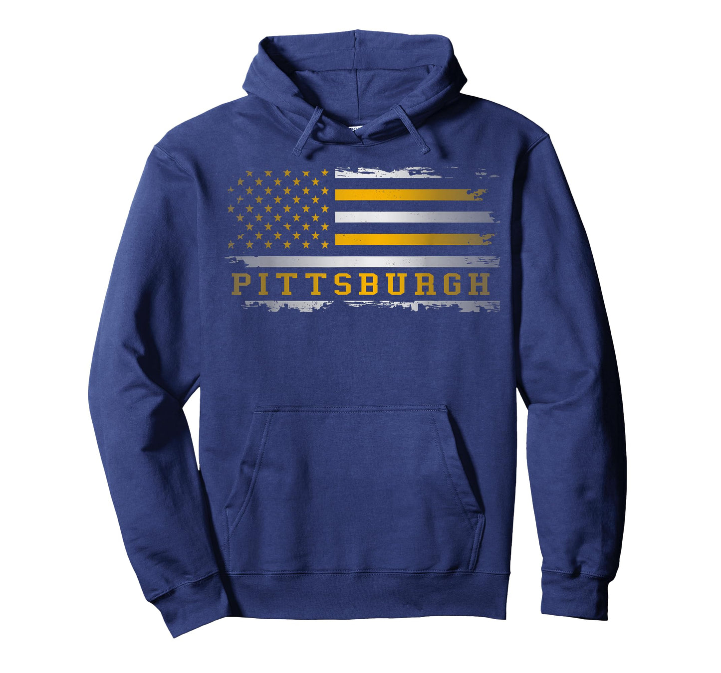 Pittsburgh Steel City Pride Flag Patriotic Retro for Yinzer T-Shirt