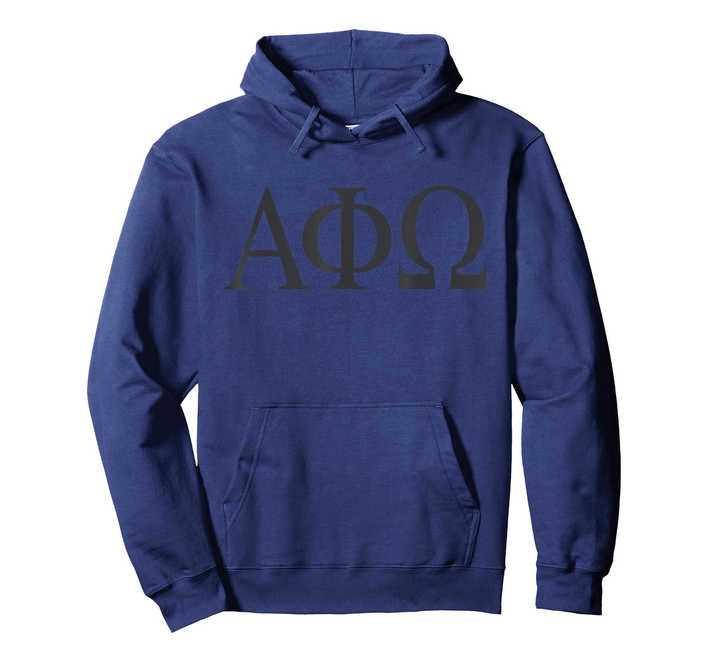 Licensed Alpha Phi Omega Black Tonal Lettered T-Shirt