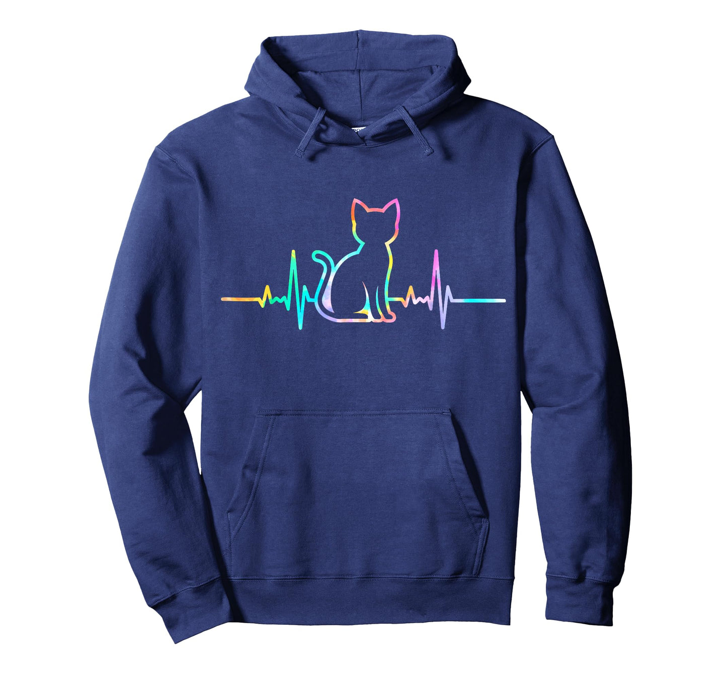 Cute Heartbeat Cat Lover Animal Silhouette T-Shirt