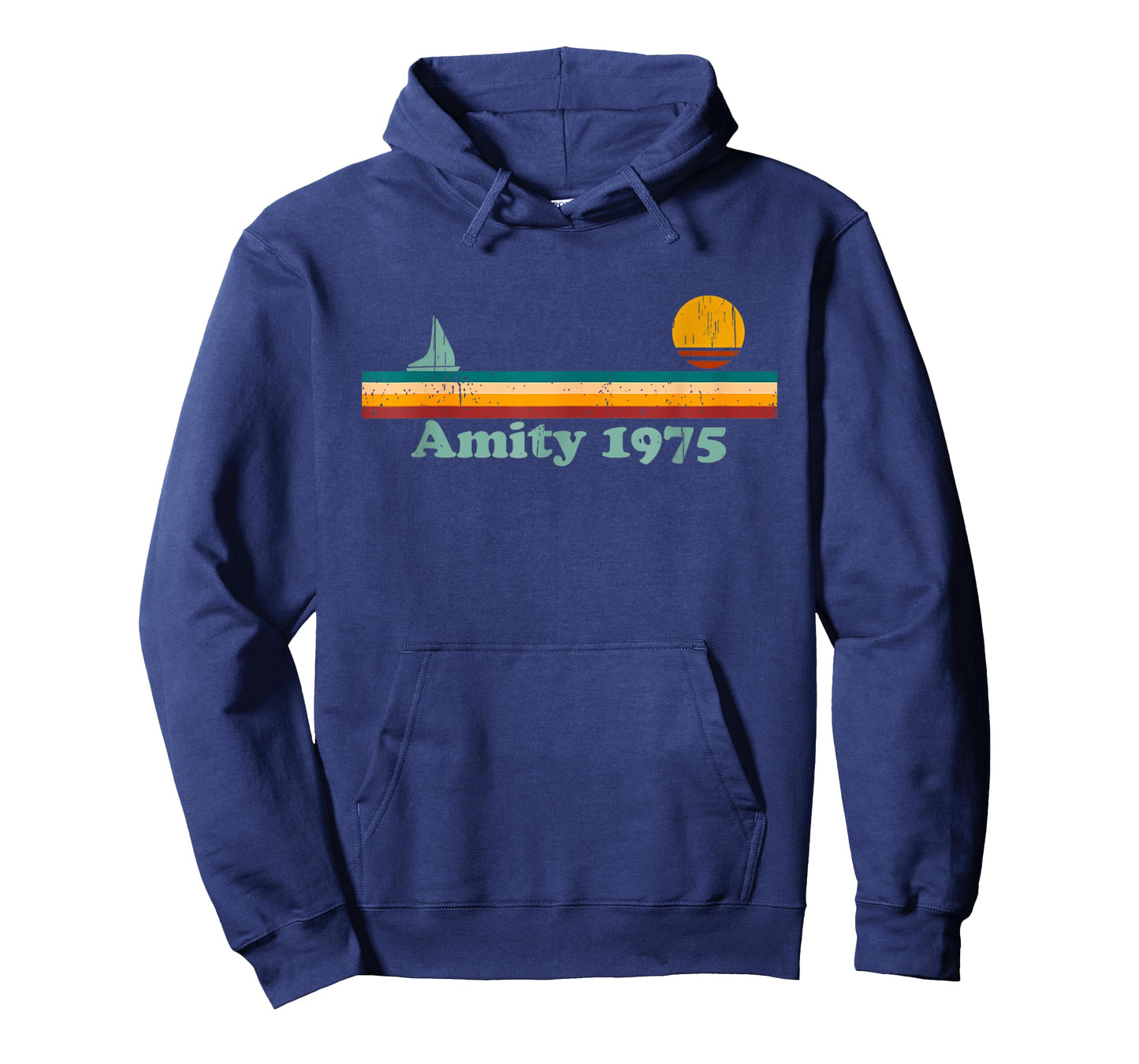 Amity 1975 Retro Sailboat and Sunset Design Gifts Idea T-Shirt
