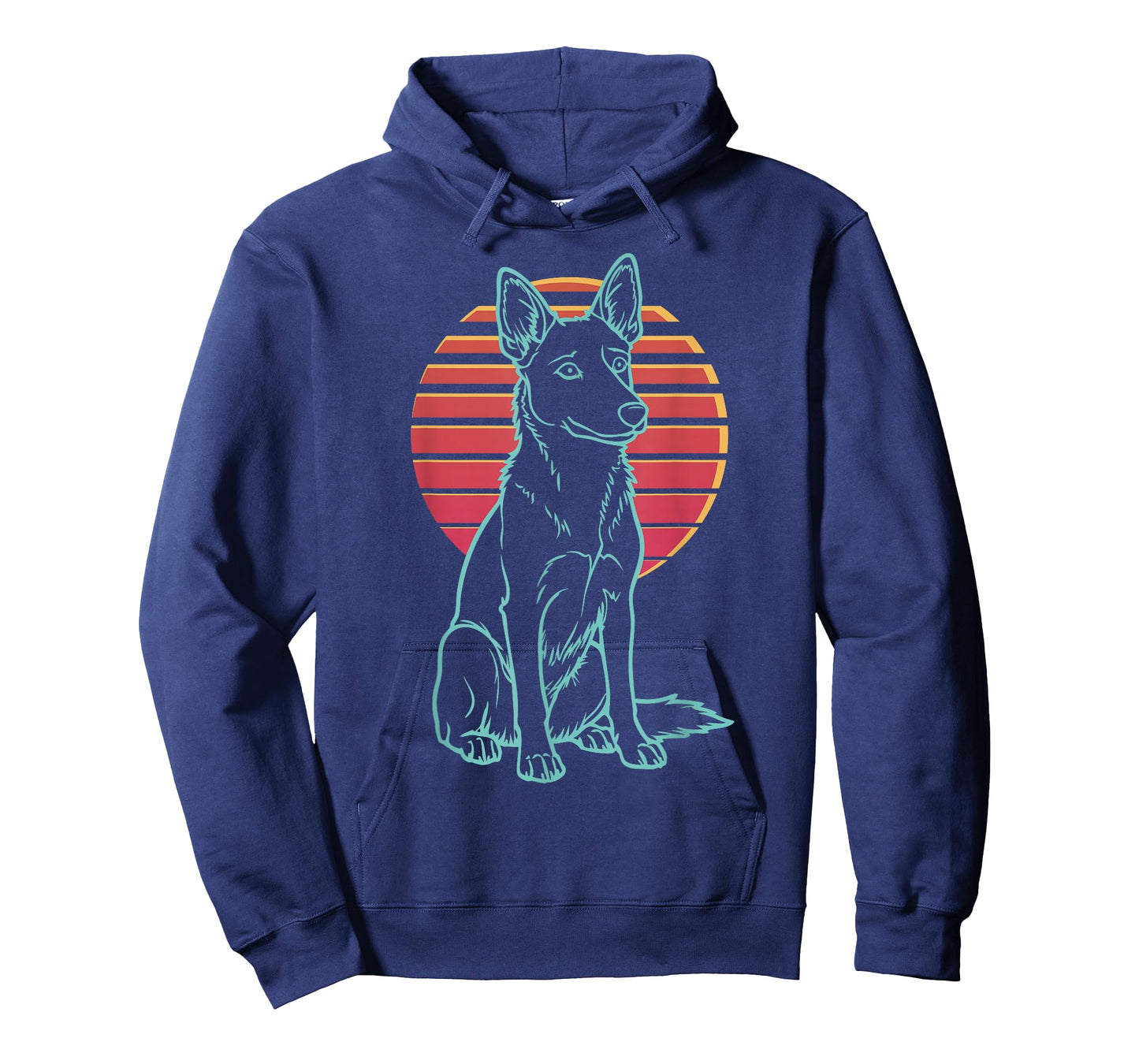 Belgian Malinois Lover Dog Owner Retro Synthwave 80s T-Shirt