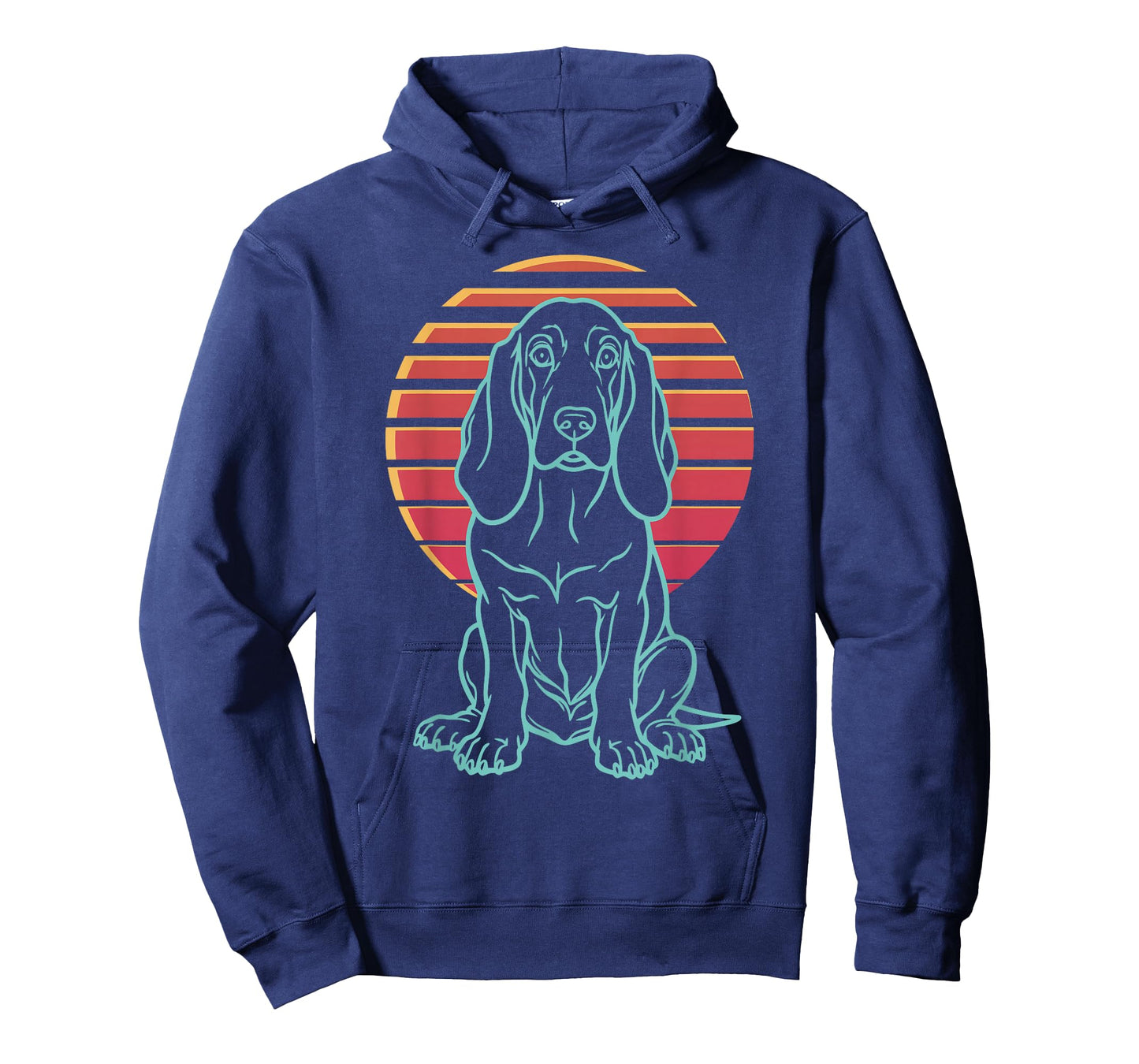Basset Hound Lover Dog Owner Retro Synthwave 80s T-Shirt