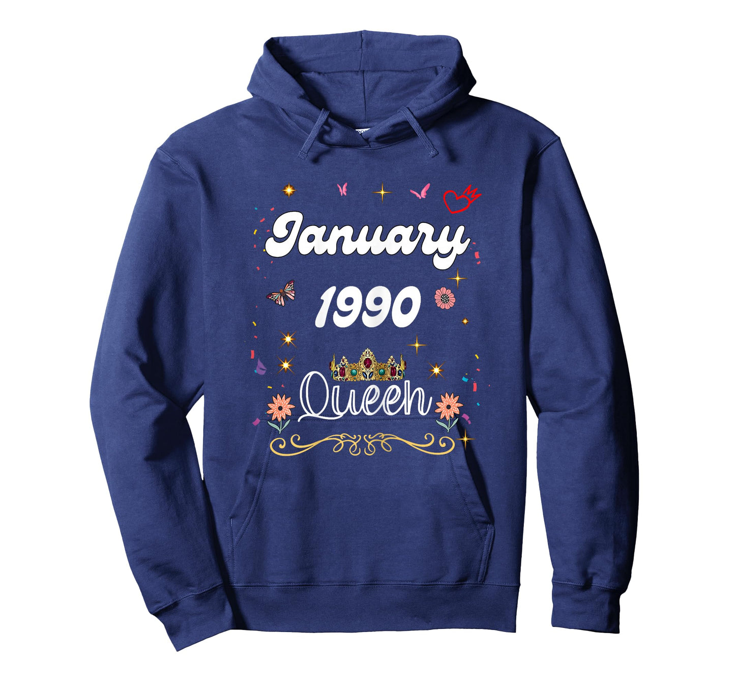 January 1990 Queen Since January 1990 Birthday Girl Women T-Shirt