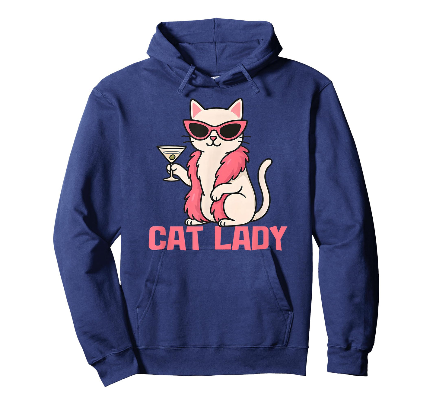 Cat Lady Design – Funny Glam-Cat with Sunglasses & Cocktail T-Shirt