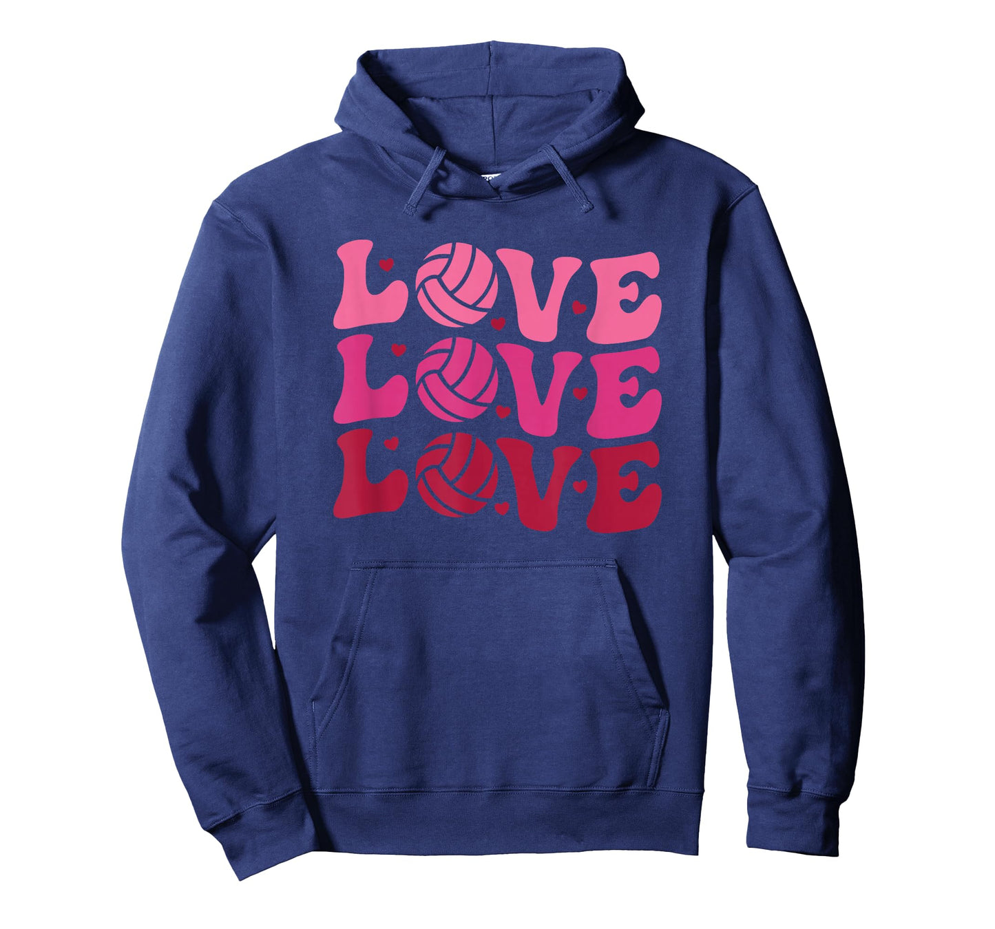 Volleyball Valentine's Day Sports Trendy Retro Cute Hearts T-Shirt