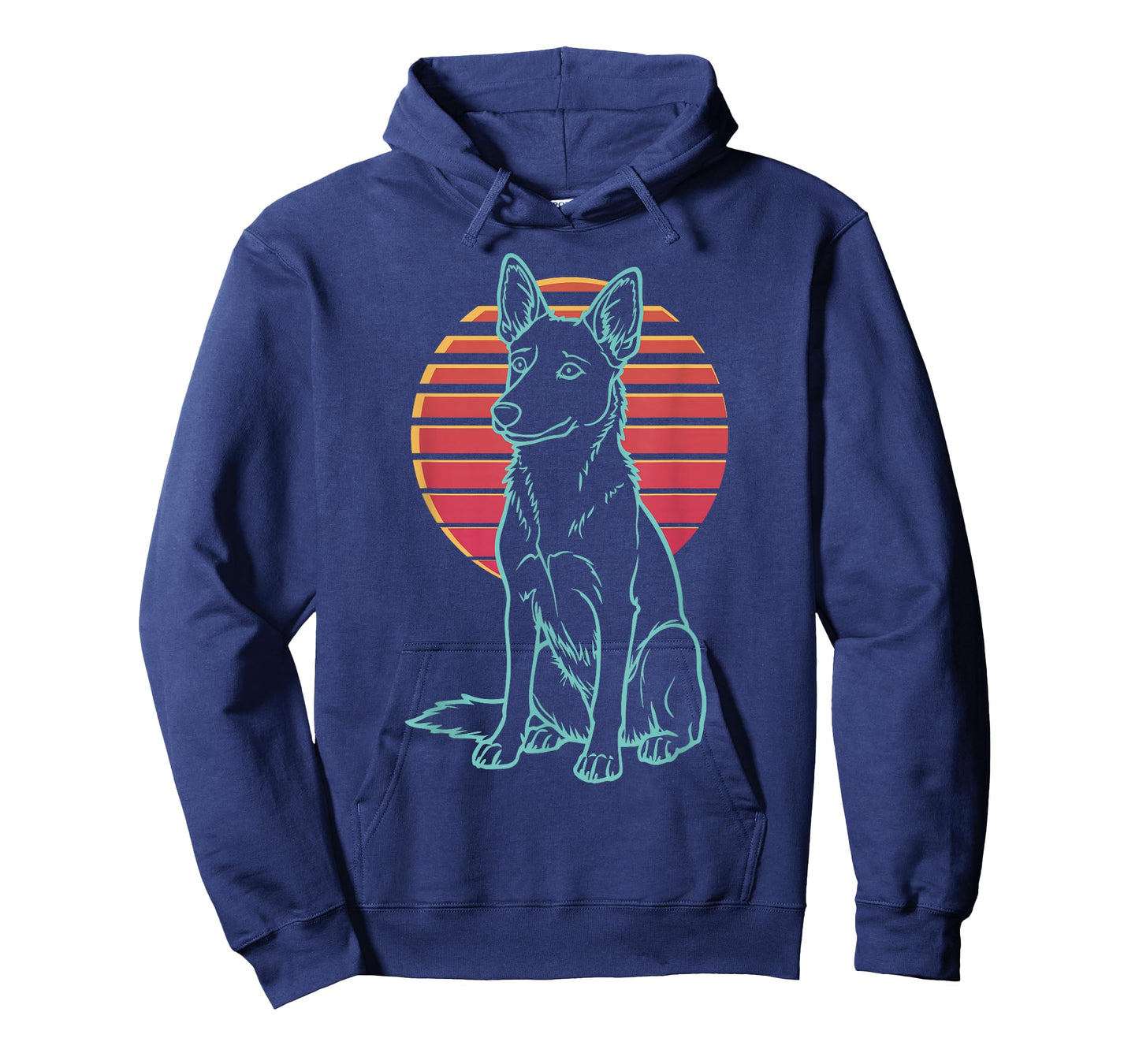 Australian Cattle Dog Blue Heeler Retro Synthwave 80s T-Shirt