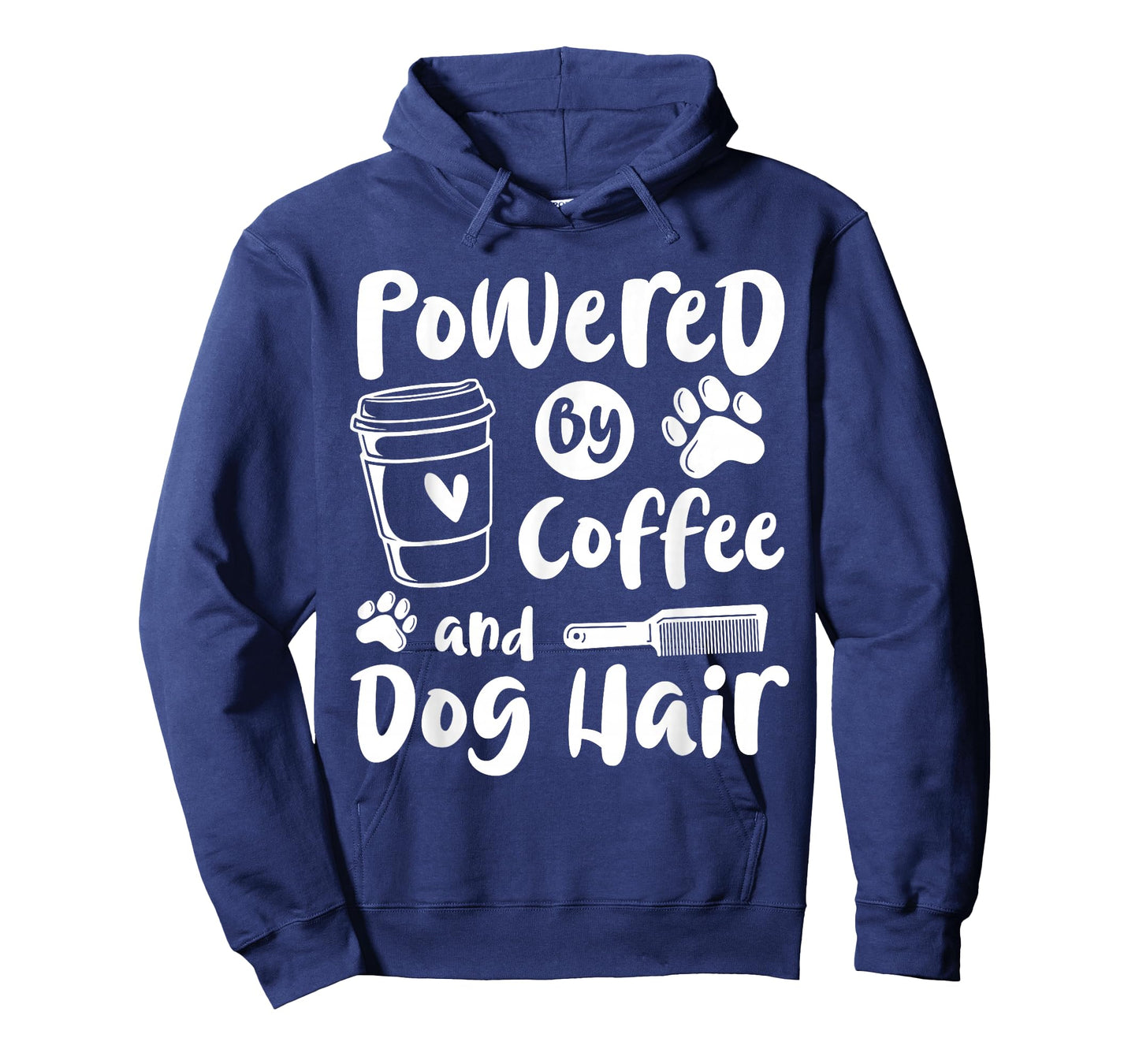 Powered by Coffee and Dog Hair Dog Groomer T-Shirt