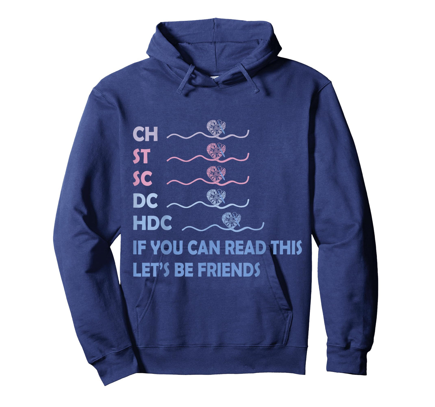 CH ST SC DC HDC If You Can Read This Knitting Abbreviation T-Shirt