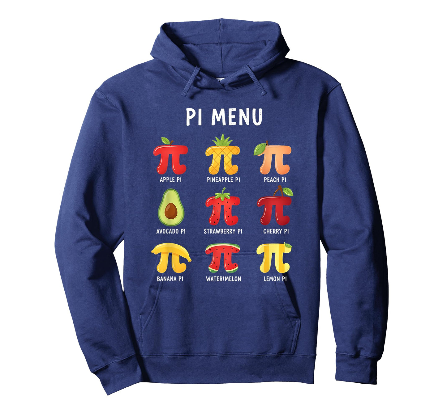 Pi Menu 3,14 Pi Number Symbol Math Teacher Funny Fruit Pie T-Shirt