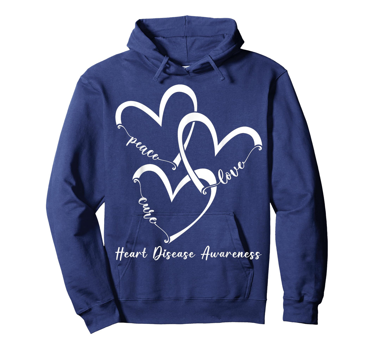 Peace Love Heart Disease Awareness Month We Go Red Men Women T-Shirt