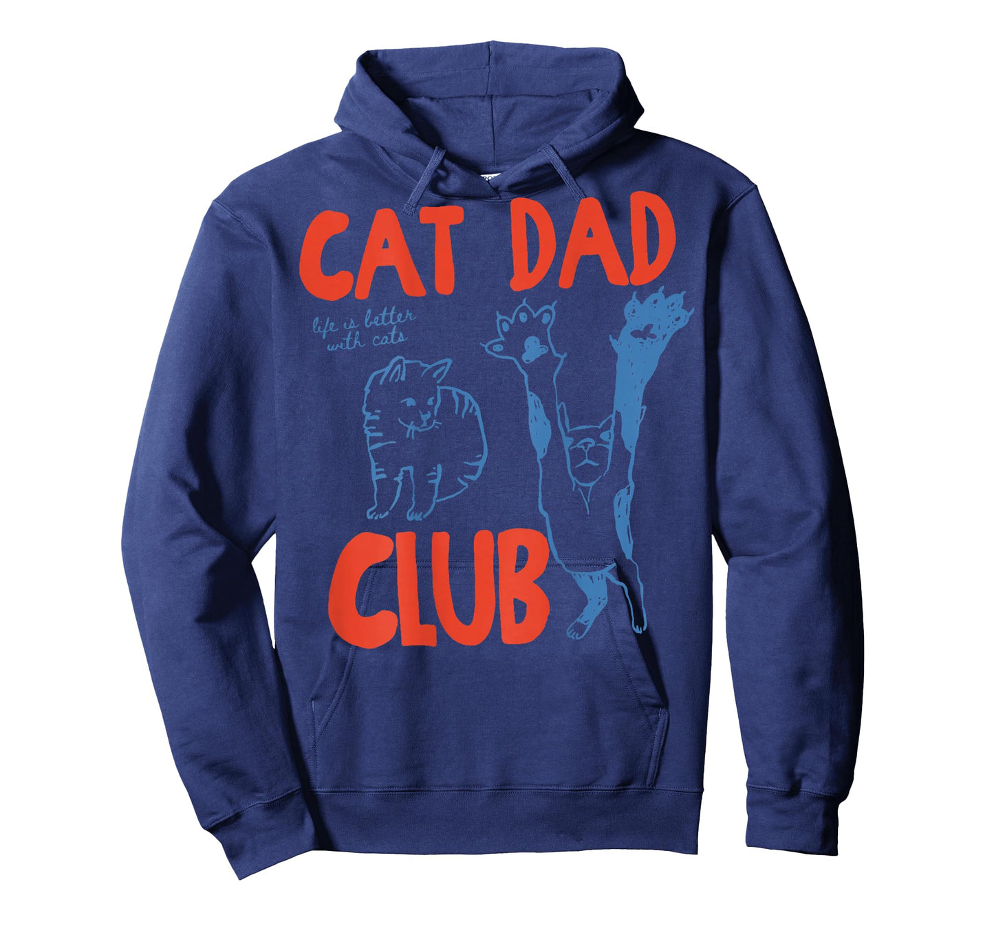 (ON Back) Cat Dad Club Life is Better with Cats Father's Day T-Shirt