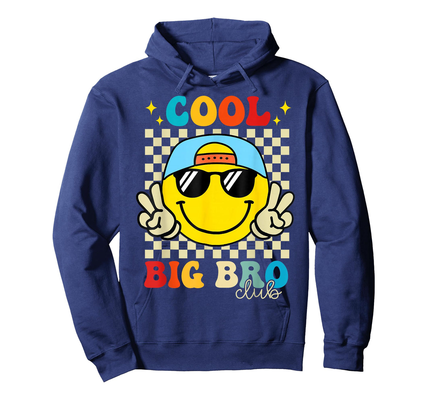 Groovy Cool Big Bro Club Retro Brother Matching Family T-Shirt