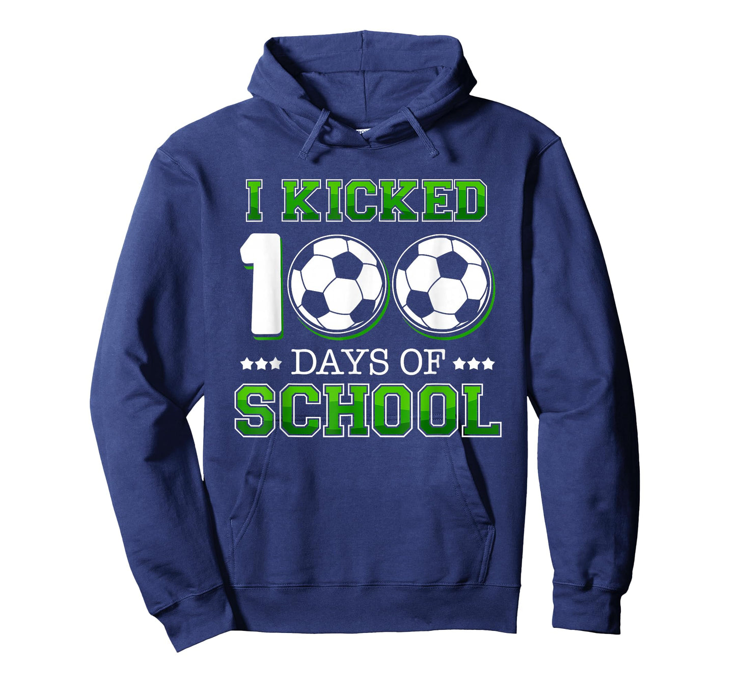 I Kicked 100 Days of School Soccer Sport Boys Kids 100th Day T-Shirt