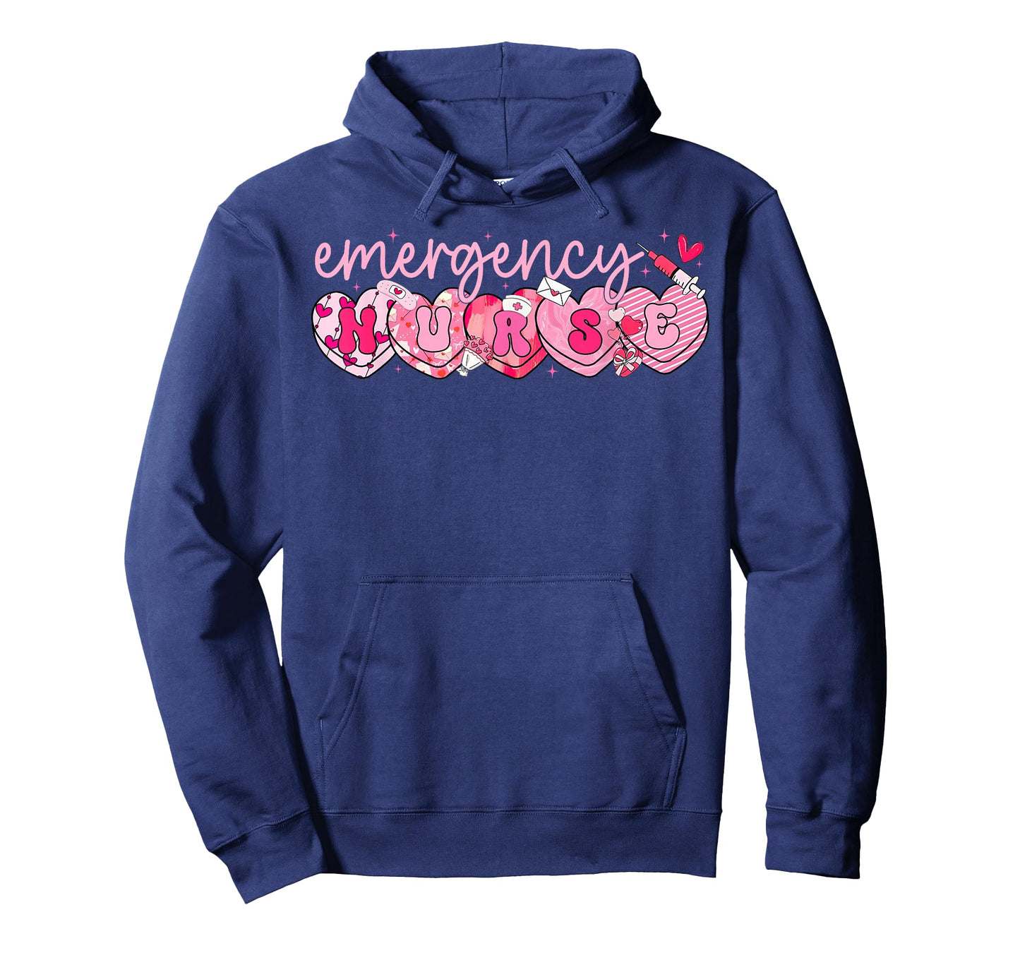 Valentine Emergency Department Nurse Hearts ER RN ED T-Shirt