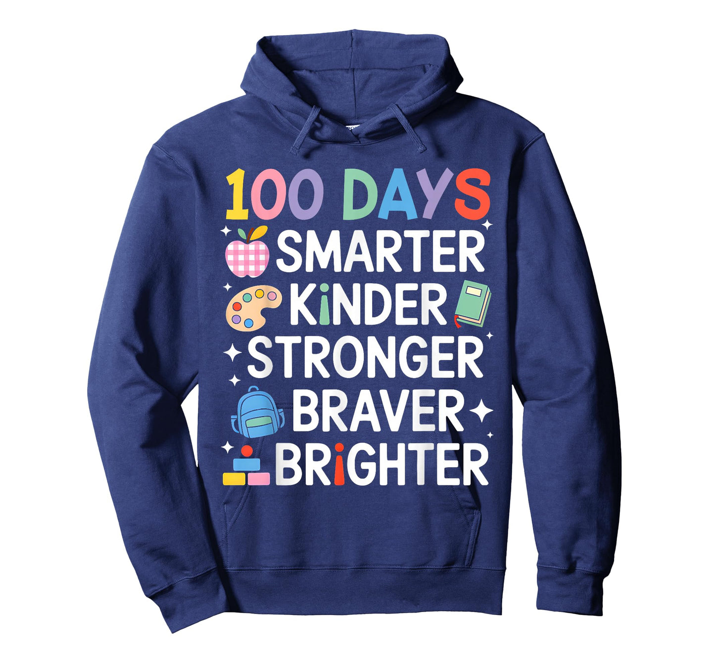 100 Days Smarter Kinder Stronger Braver Brighter Teacher T-Shirt
