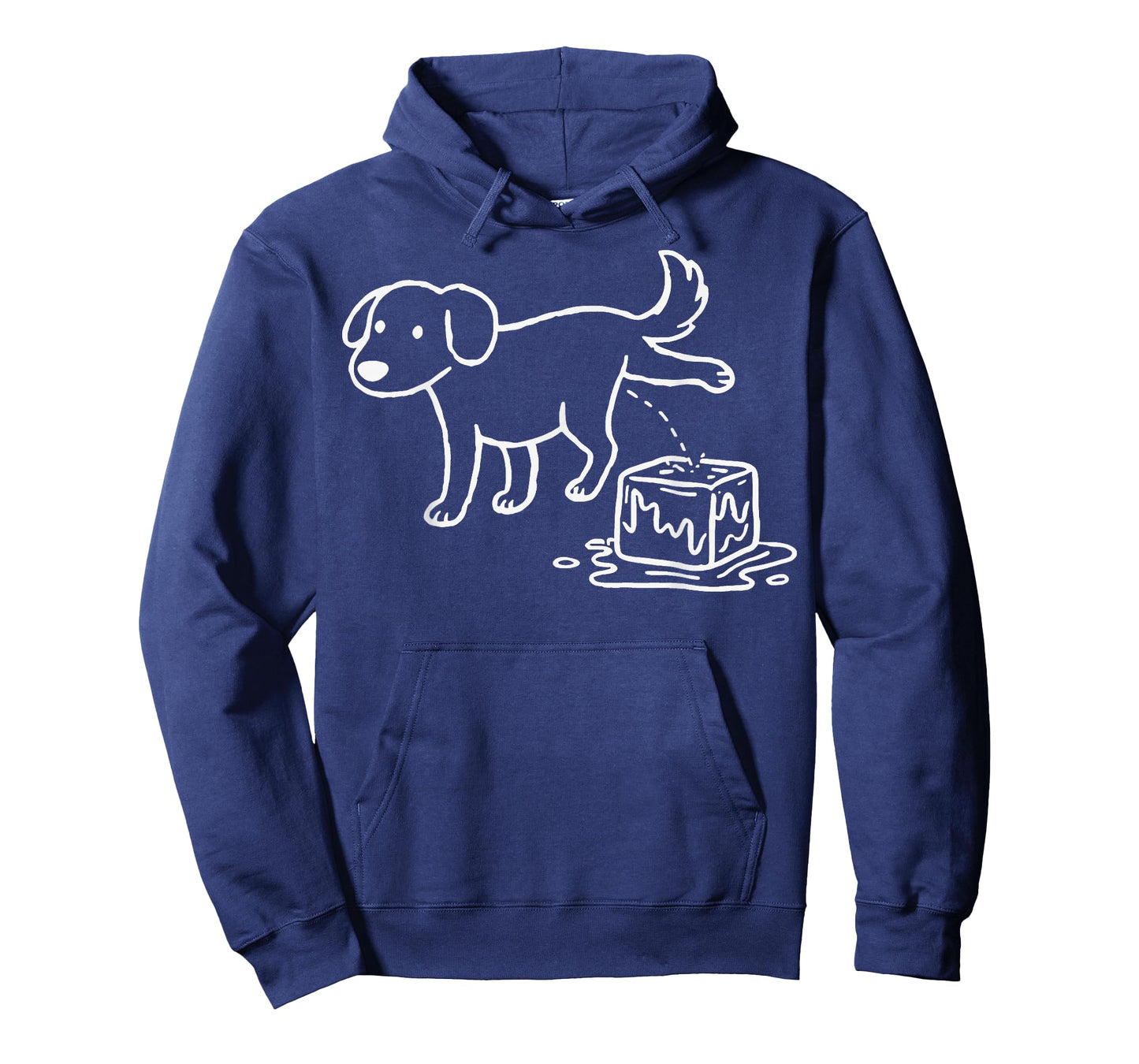 Funny Peeing Dog on Ice Cubes T-Shirt