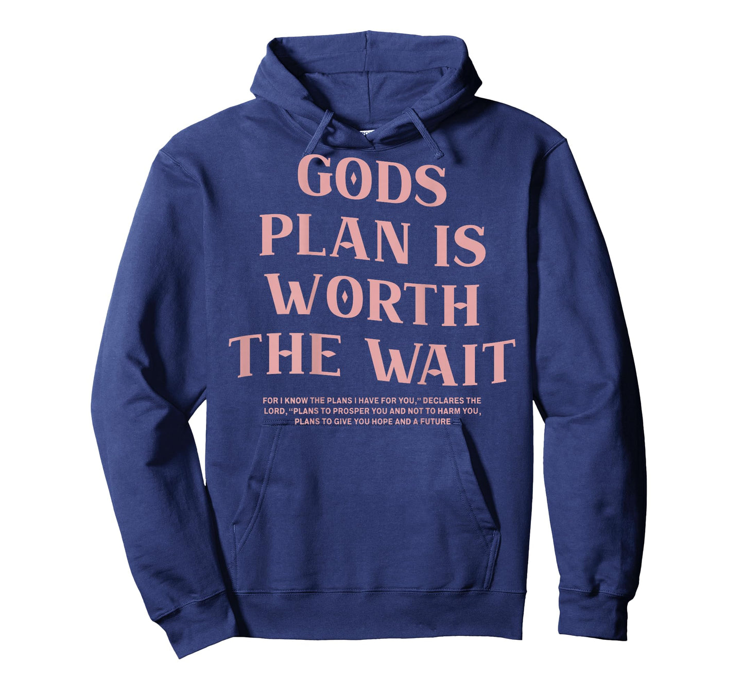 God's Plan is Worth The Wait Bible Verse Christian (On Back) T-Shirt