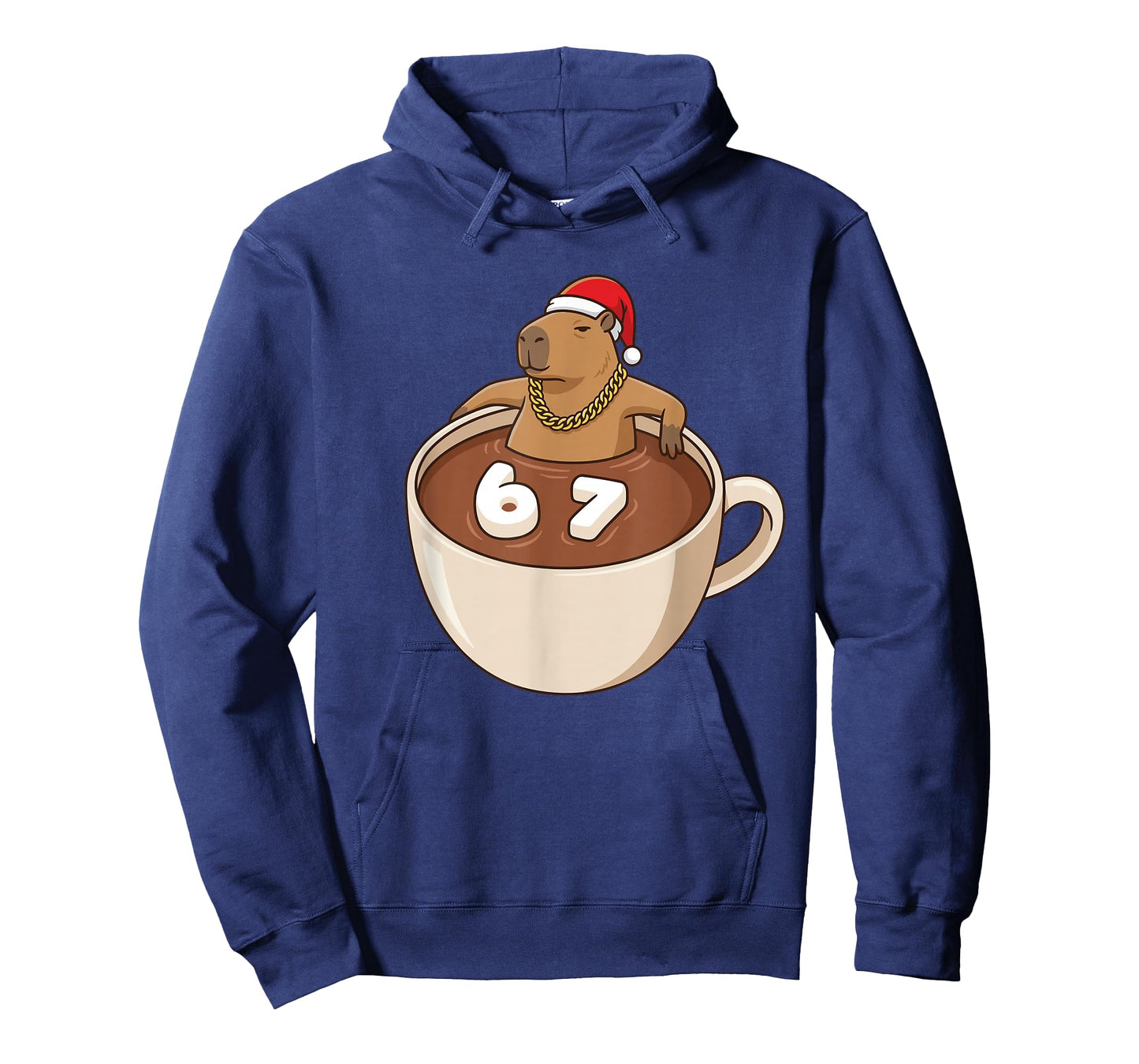 Chill Capybara Christmas Hot Cocoa 67 Marshmallow Six Seven T-Shirt