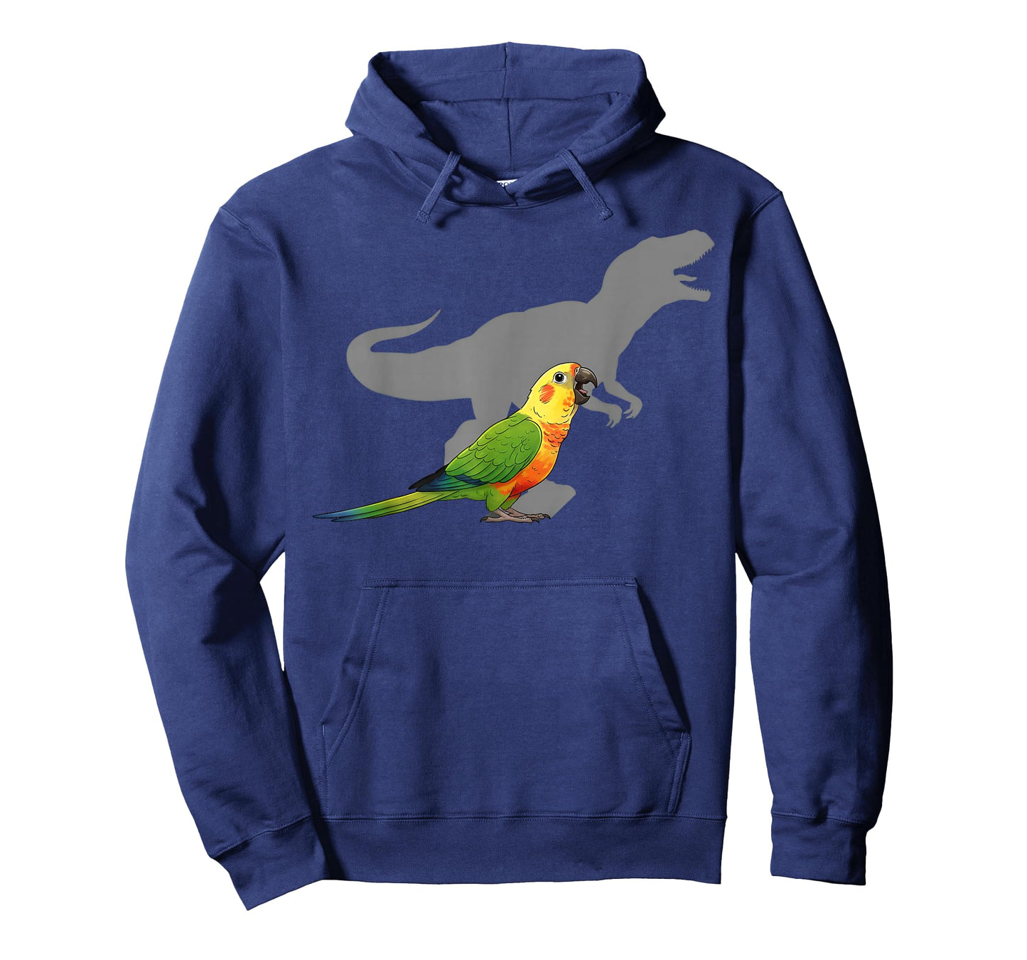 Jenday Conure with T rex Shadow Bird Lovers T-Shirt