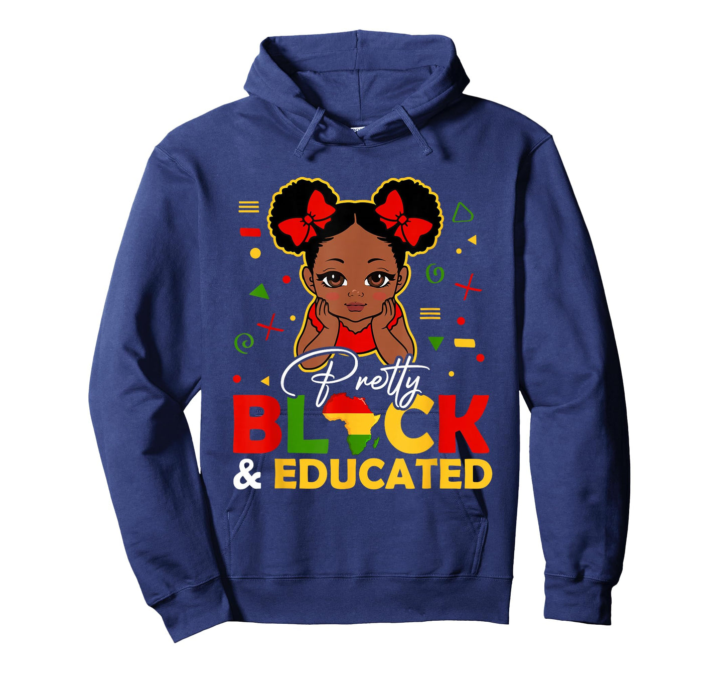 Black History Month Pretty Black and Educated Afro Girls T-Shirt