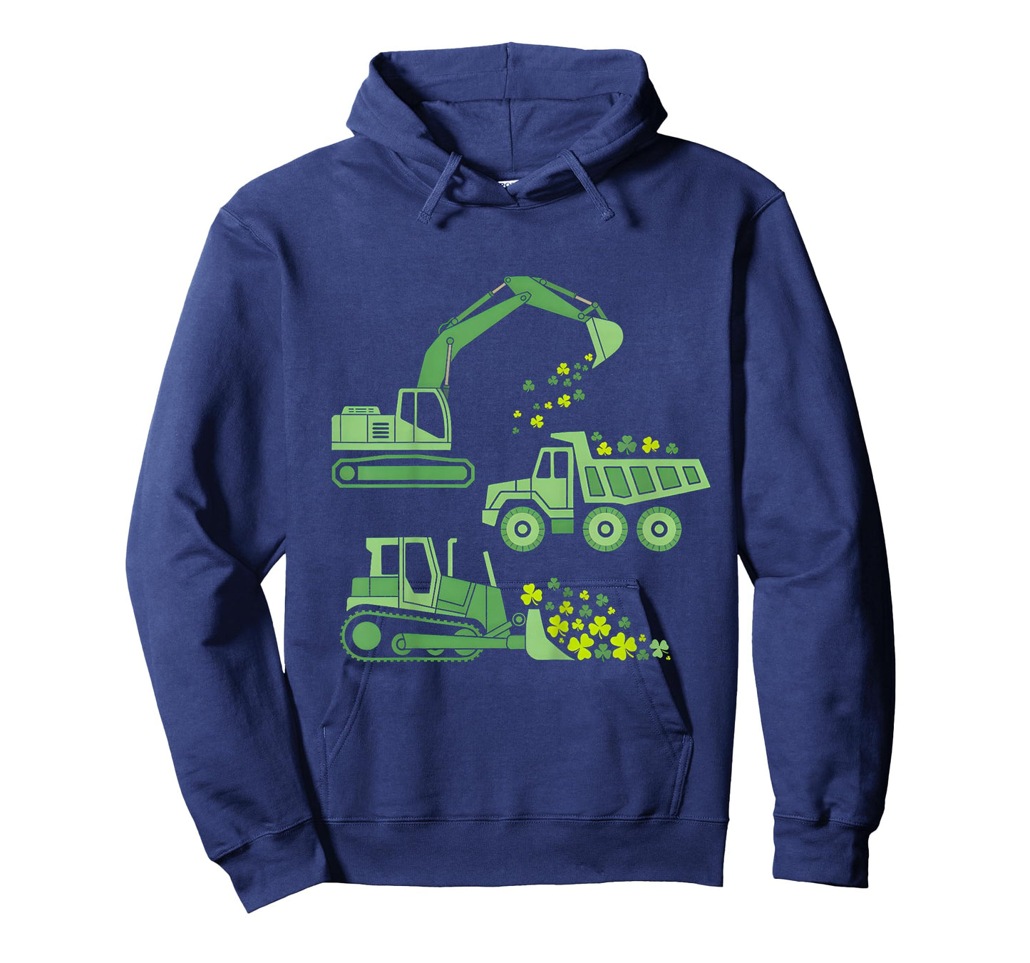 Kids Construction Vehicle St Patricks Day Digger Truck Boys Kids T-Shirt