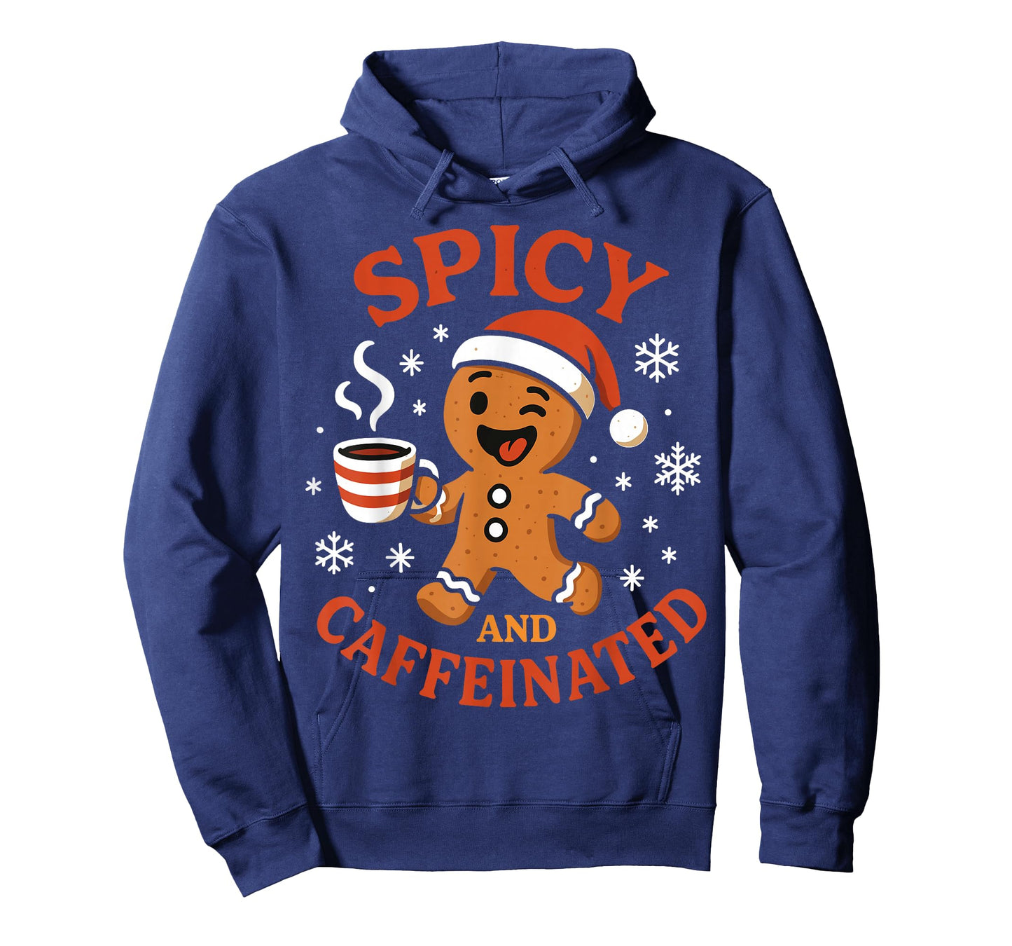 Spicy Gingerbread Caffeinated Funny Coffee Lover Christmas T-Shirt