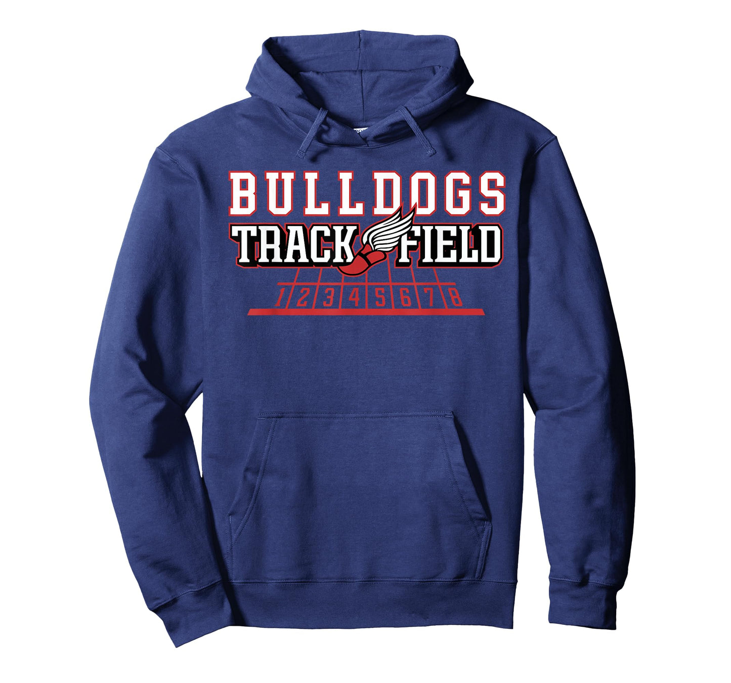 Bulldogs Track and Field Red Bulldog School Spirit T-Shirt