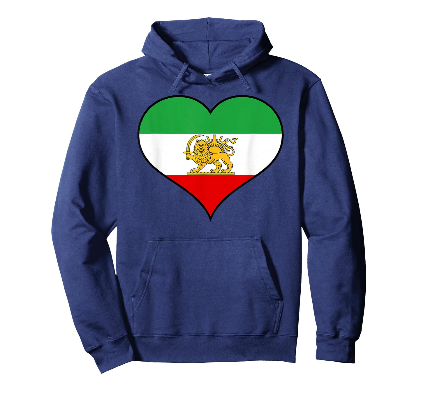 Iranian or Persian Flag Distressed Within Heart Shape T-Shirt