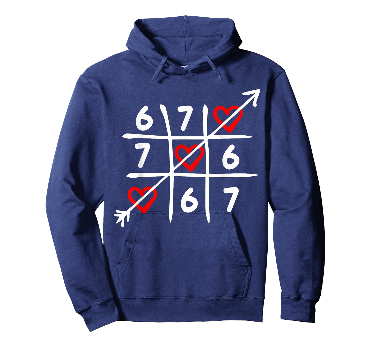 Six Seven 67 Meme 6 7 Valentines Day Heart Men Women Kids T-Shirt
