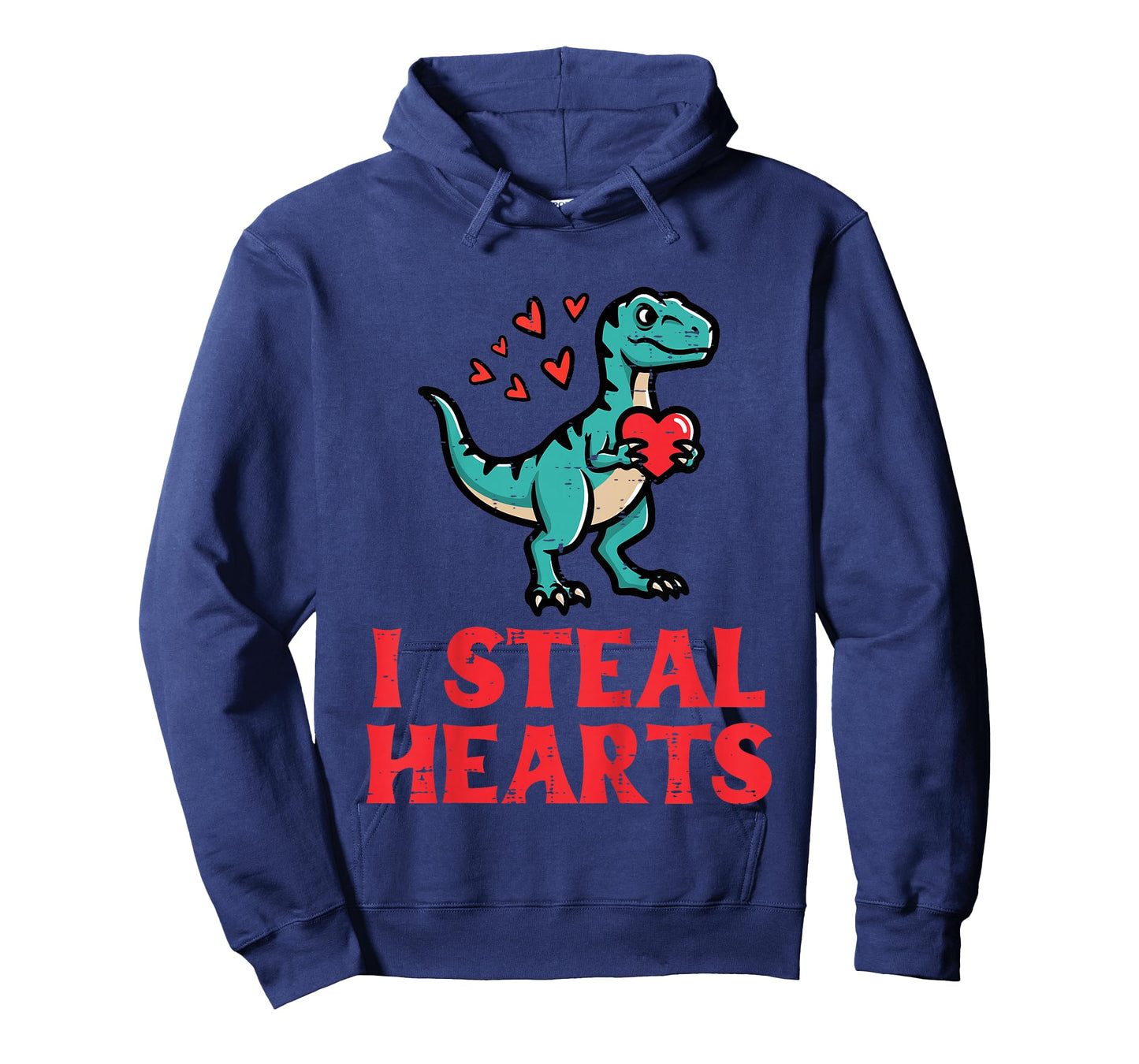 Kids Valentines Day Dino I Steal Hearts Trex Boys Kids Youth T-Shirt