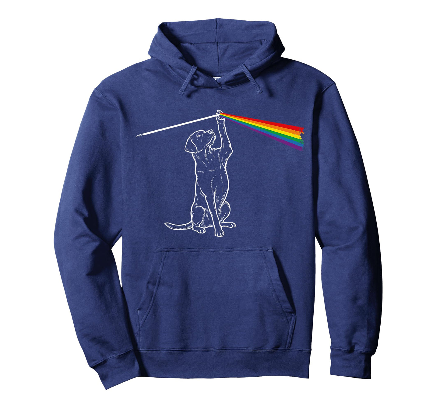 Playing with Light Dog Rainbow Men Kids Women T-Shirt