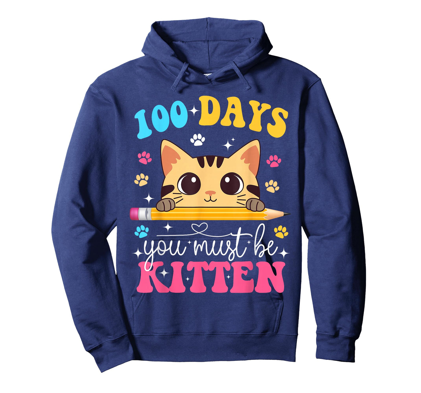 100 Days You Must Be Kitten Cat 100th Day of School Girls T-Shirt