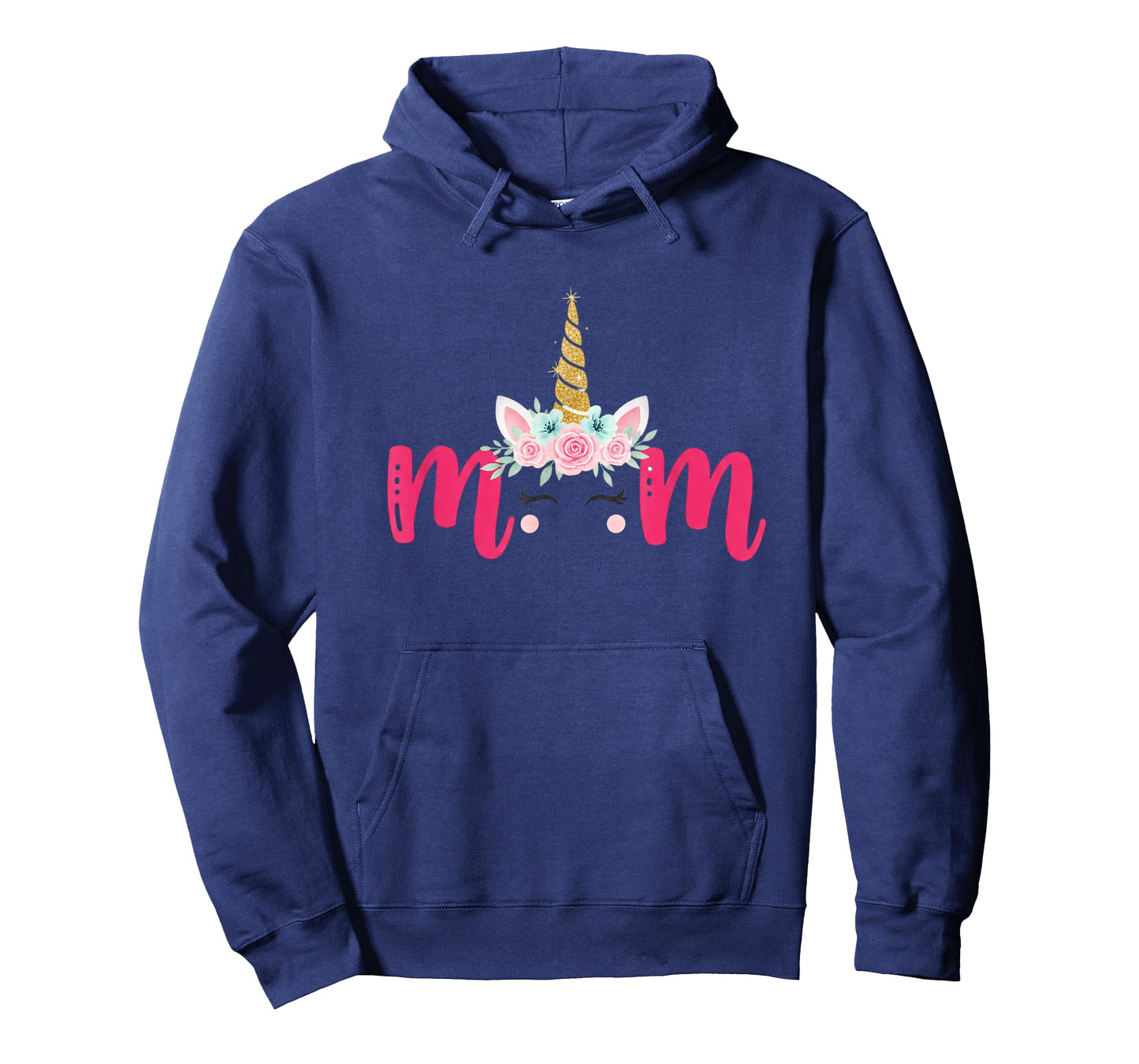 Mom Unicorn Floral Horn Mother's Day Birthday MatchingFamily T-Shirt