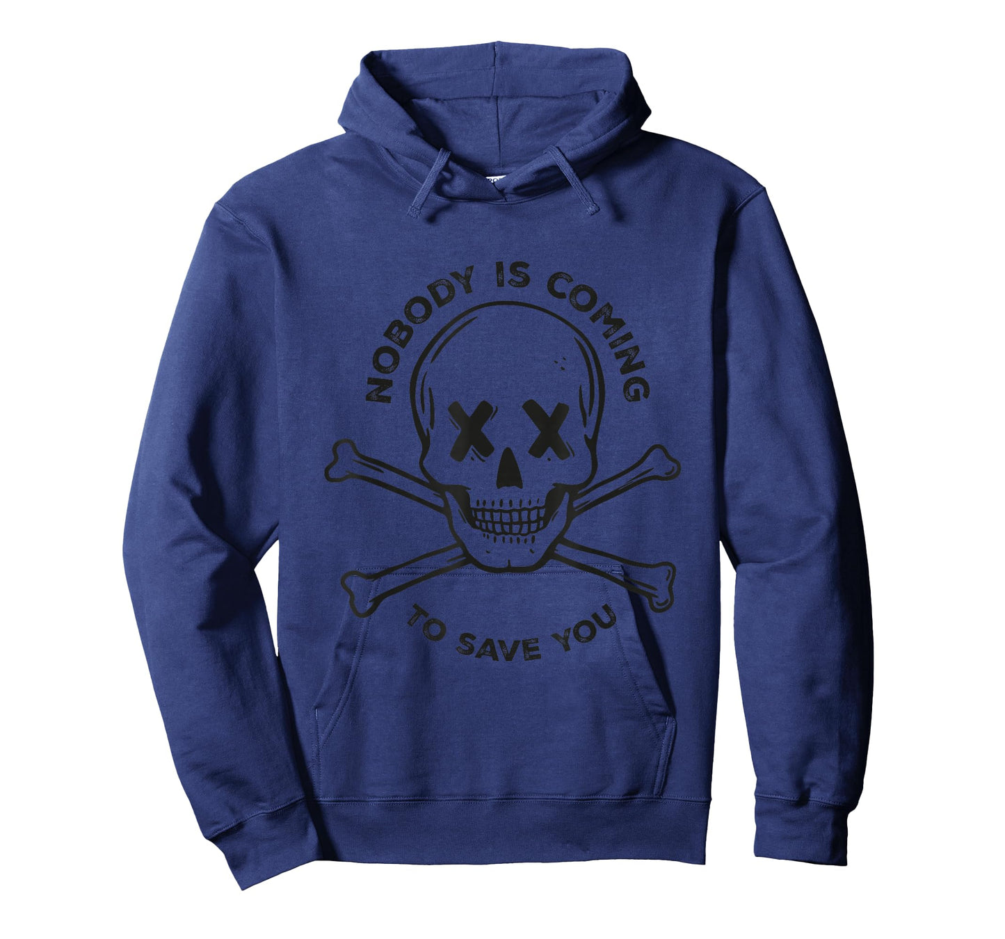 Nobody is Coming to Save You Bodybuilder Skull Gym Trainer T-Shirt
