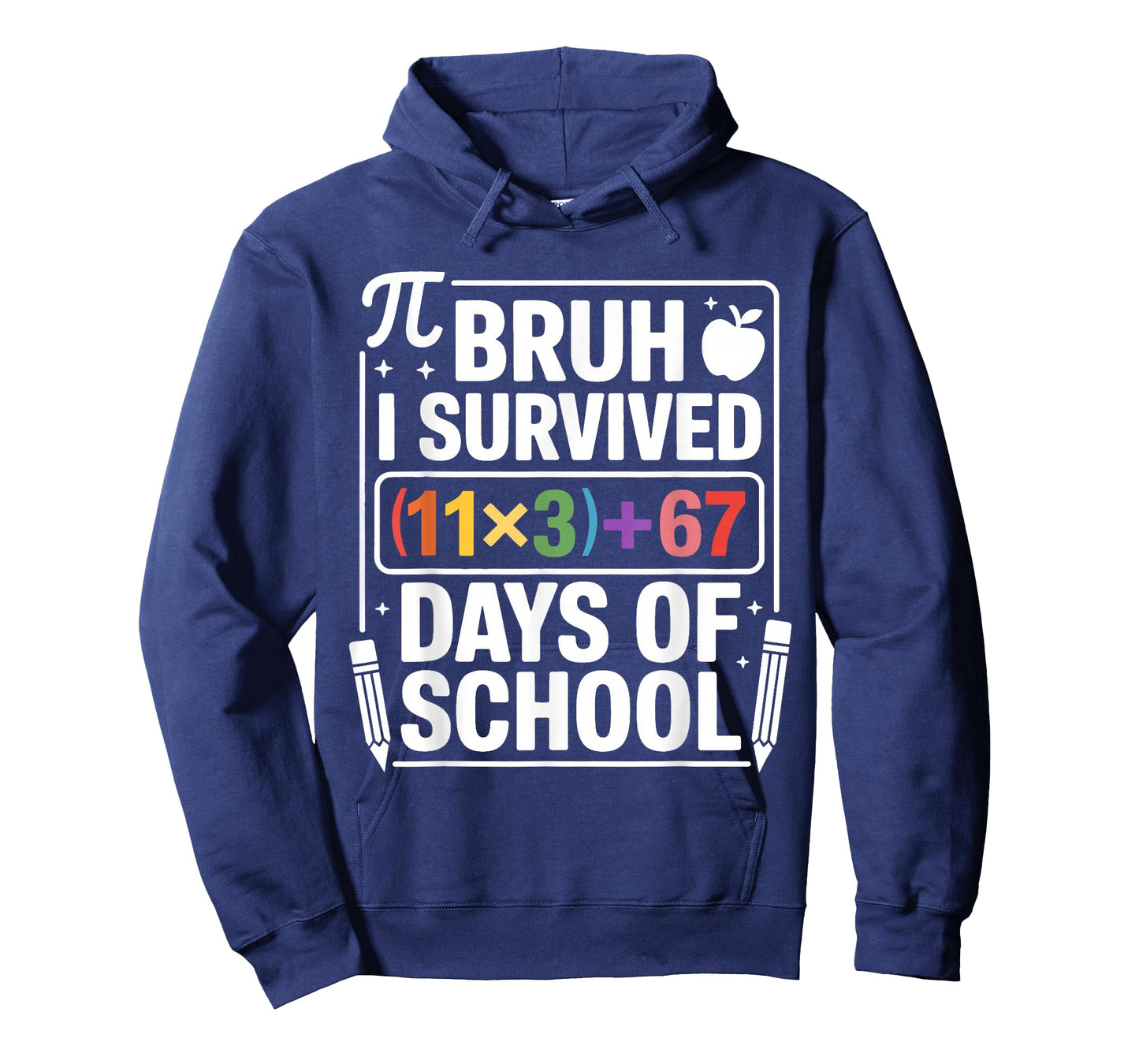 I Survived 100 Days School Bruh Math Equation 100 67 Meme T-Shirt