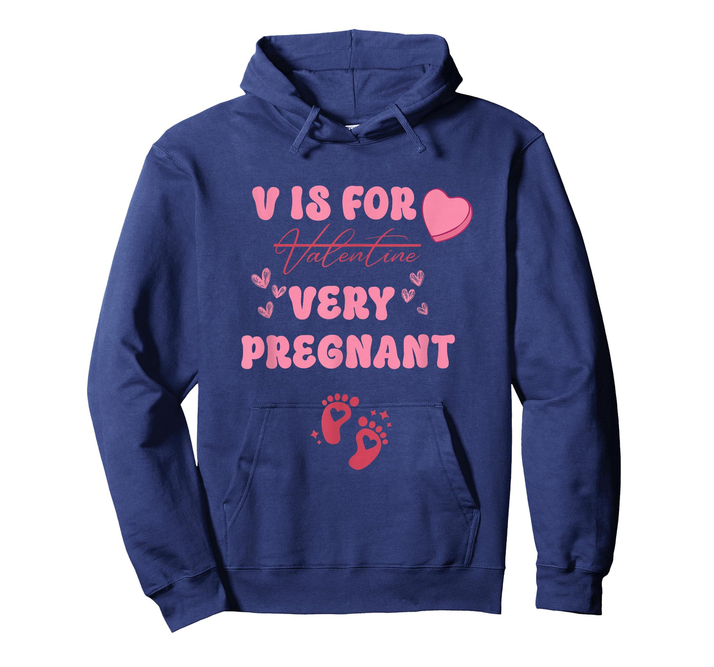 V is for Very Pregnant Valentines Day Pregnancy Announcement T-Shirt