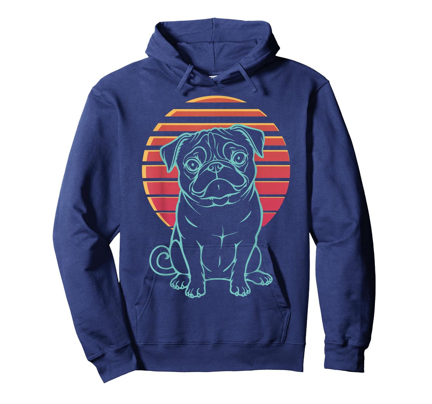 Pug Lover Dog Owner Retro Synthwave 80s T-Shirt