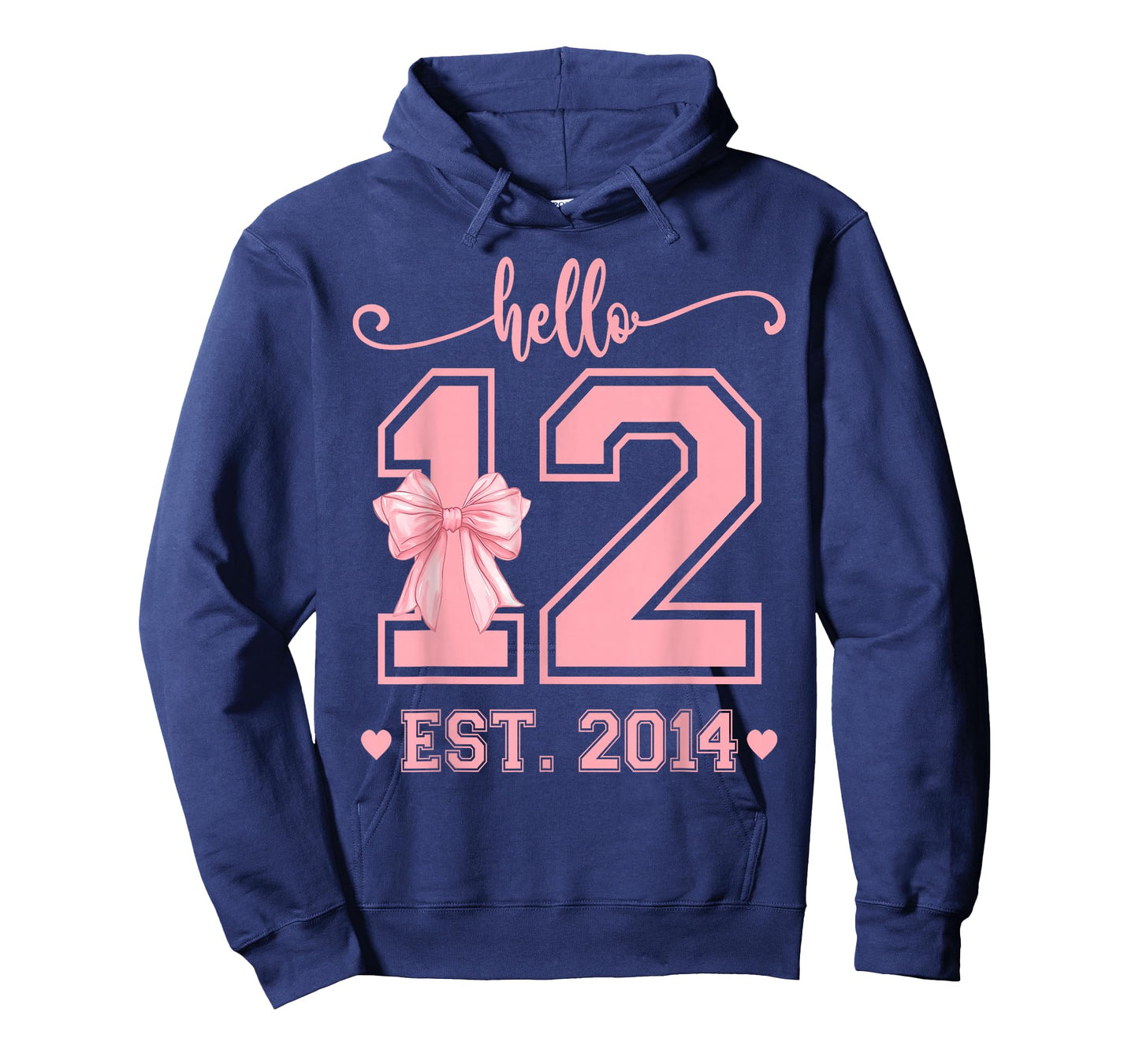 Hello Twelve EST 2014 12th Birthday Coquette 12 Year Girl T-Shirt