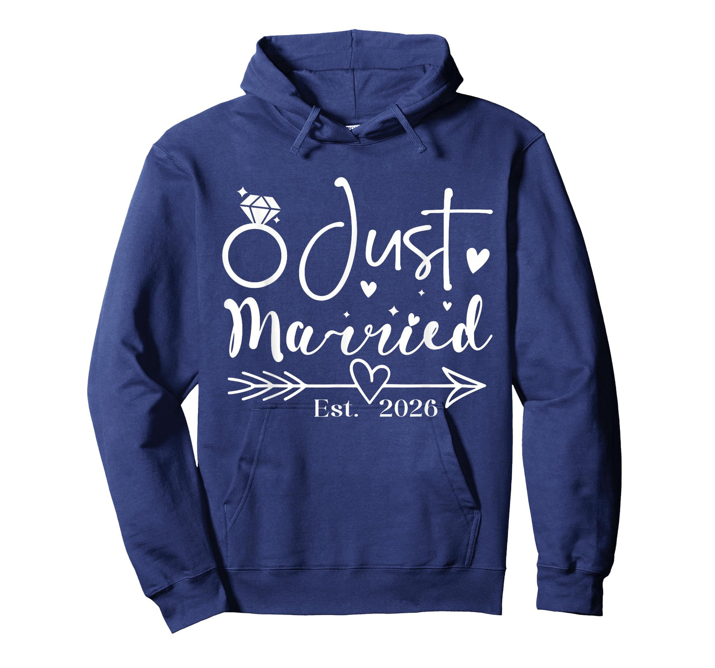Just Married 2026 Wedding Rings Matching Couple Newlyweds T-Shirt
