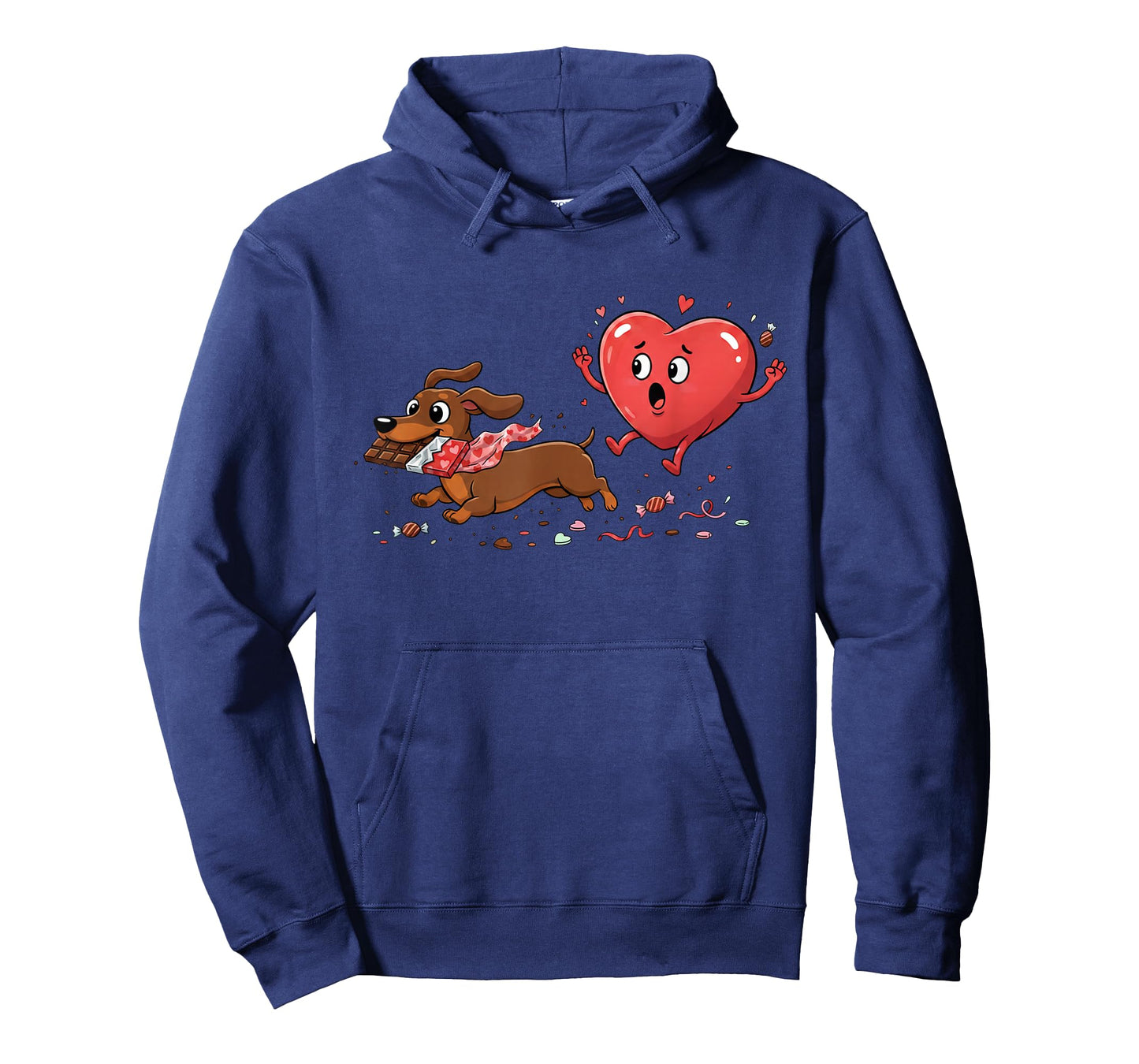 Dachshund Heart Chocolate Valentine Dog Womens Mens Kids T-Shirt
